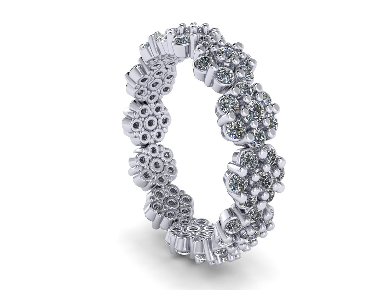 Diamond flower deals band ring