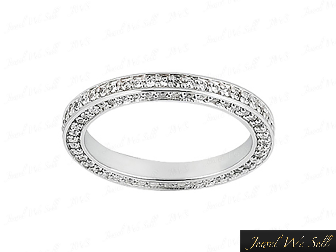 0.55ct Round Brilliant Cut Diamonds Pave Set Full Eternity Ring Gold & Platinum