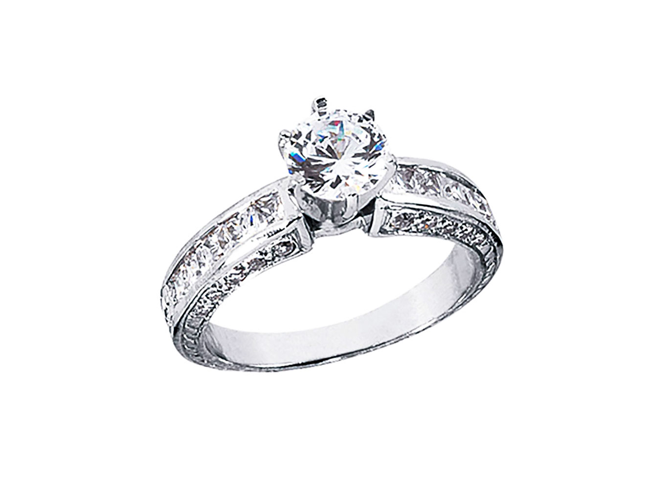 1.50Ct Round Princess Round Cut Diamond Vintage Engagement Ring 14k Gold I SI2 - Picture 9 of 12