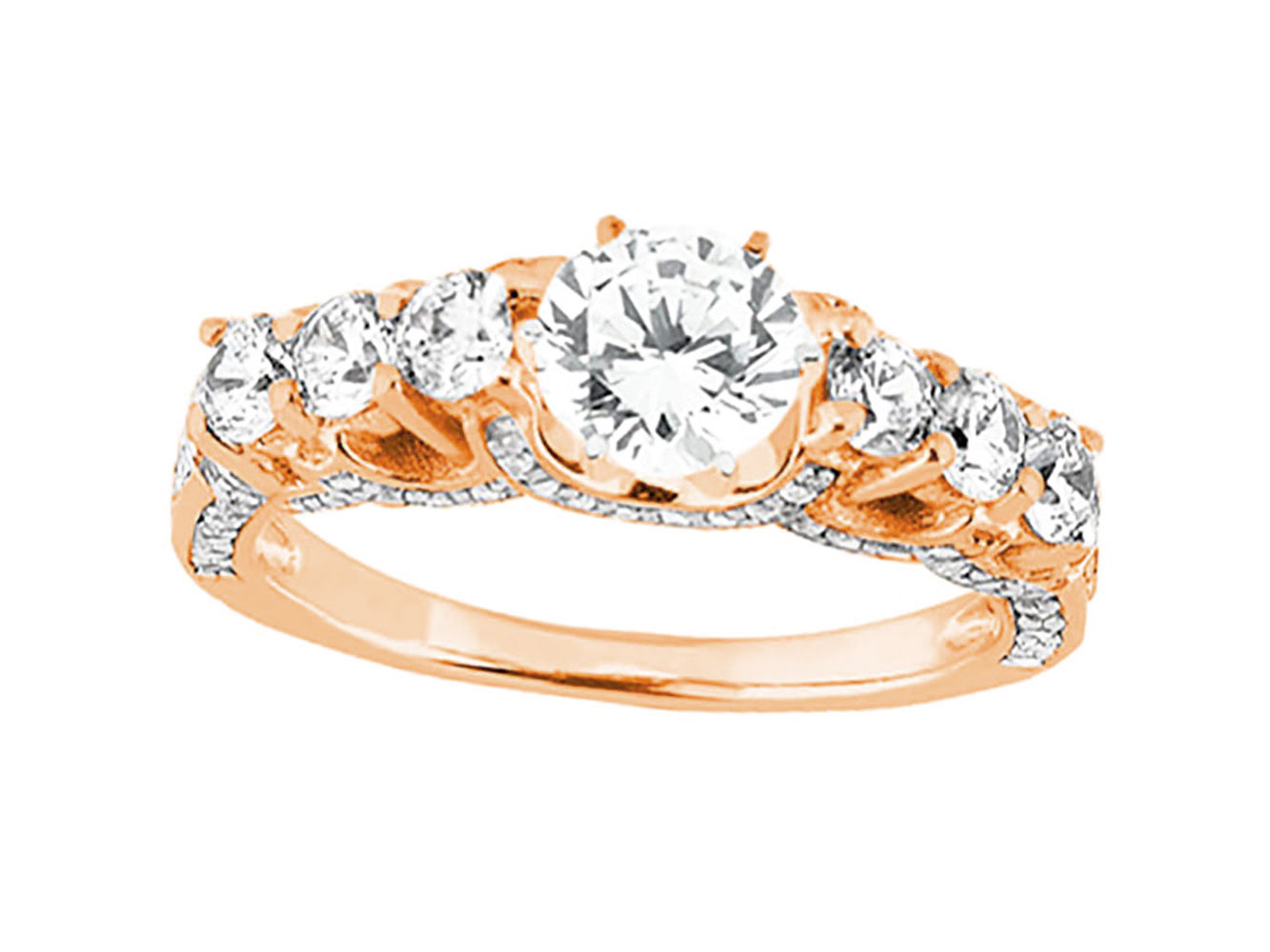 Natural 1.50Ct Round Cut Diamond Bridal Engagement Ring Solid 14k Gold I SI2 - Picture 4 of 12