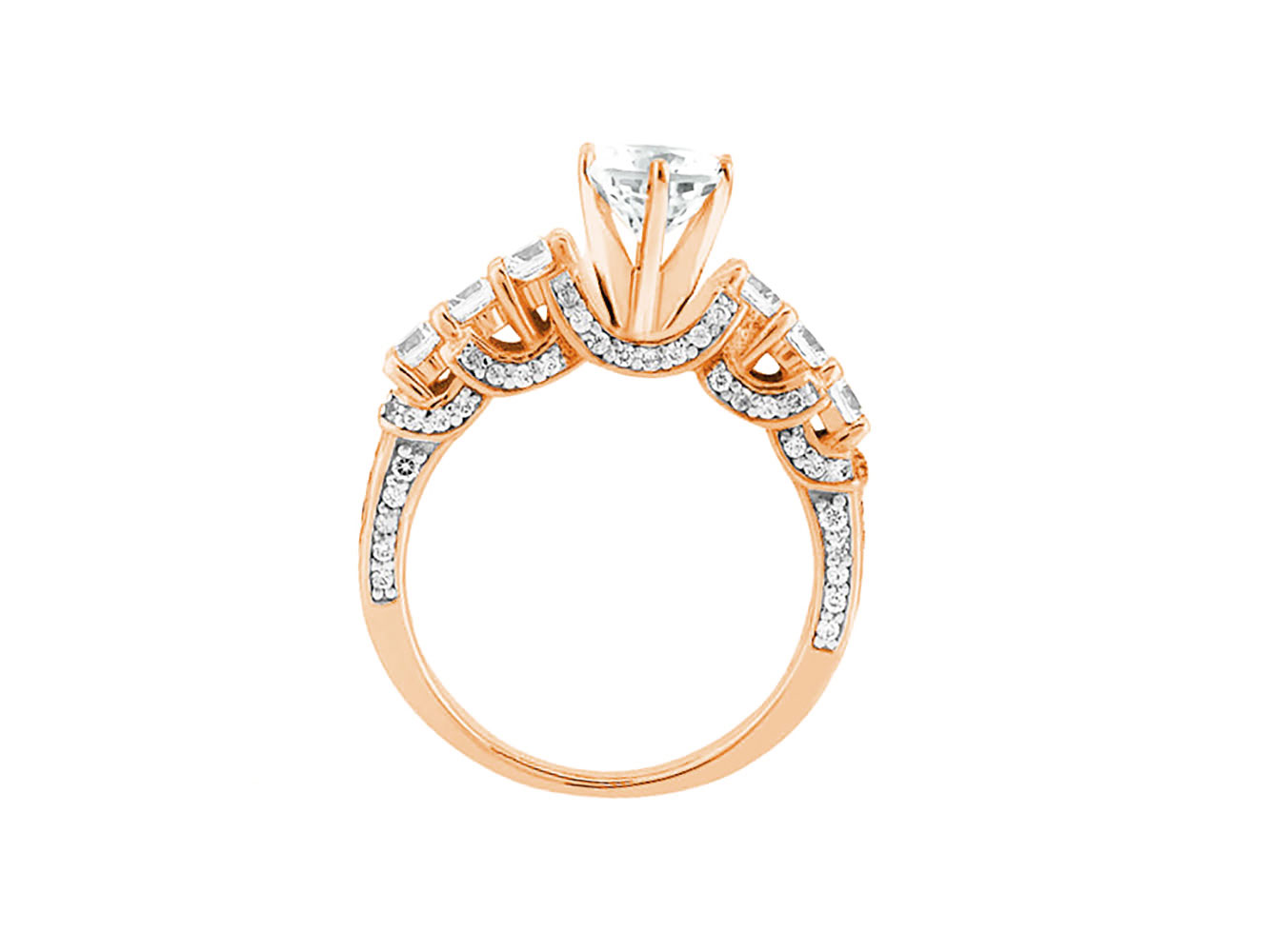Natural 1.50Ct Round Cut Diamond Bridal Engagement Ring Solid 14k Gold I SI2 - Picture 6 of 12
