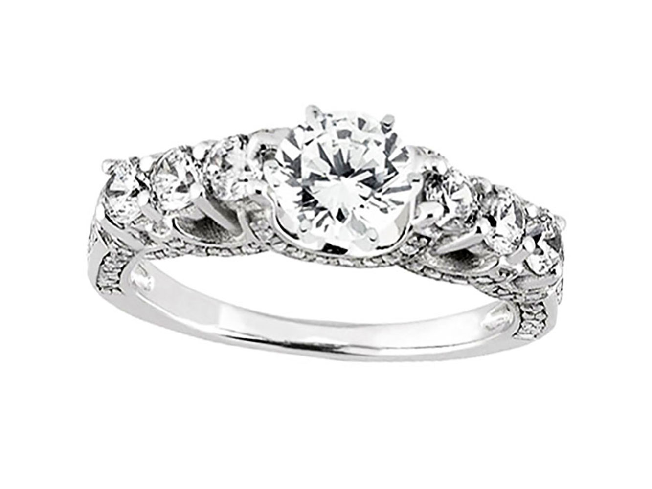 Natural 1.50Ct Round Cut Diamond Bridal Engagement Ring Solid 14k Gold I SI2 - Picture 7 of 12