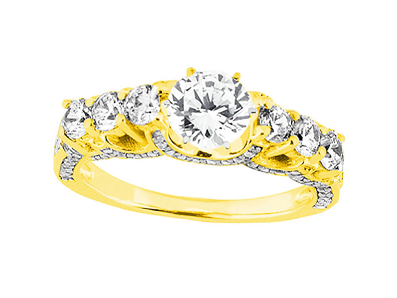 Natural 1.50Ct Round Cut Diamond Bridal Engagement Ring Solid 14k Gold I SI2 - Picture 10 of 12