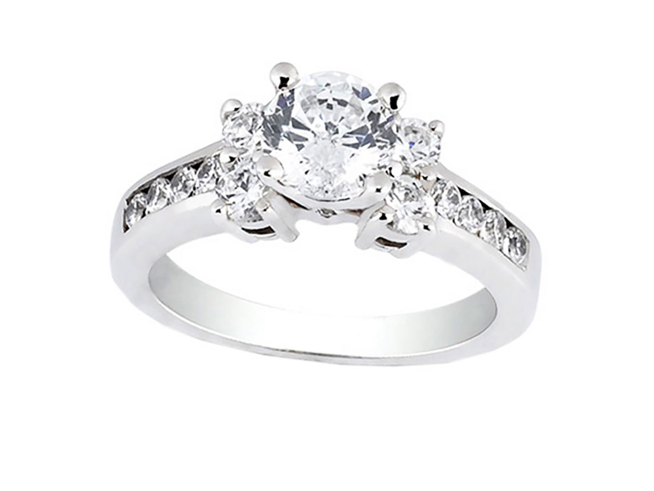 1.75 Ct Round Cut Solitaire Engagement Wedding Ring Solid 14K White Gold 