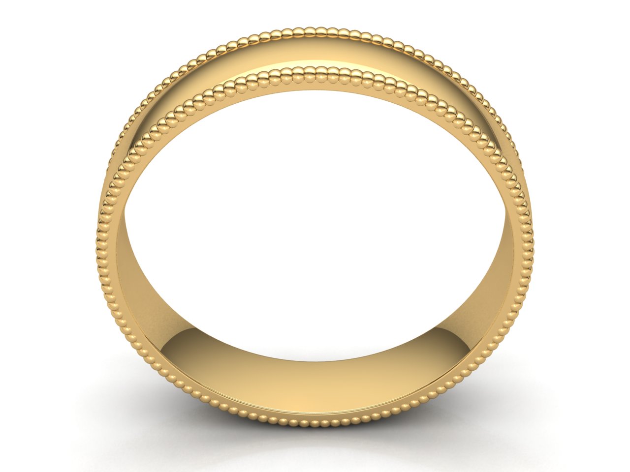 Milgrain Dome Comfort Fit Wedding Band Ring Mens Womens 2mm-8mm Solid 10k Gold - Picture 8 of 25