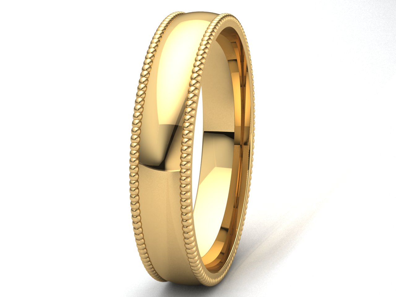 Milgrain Dome Comfort Fit Wedding Band Ring Mens Womens 2mm-8mm Solid 10k Gold - Picture 9 of 25