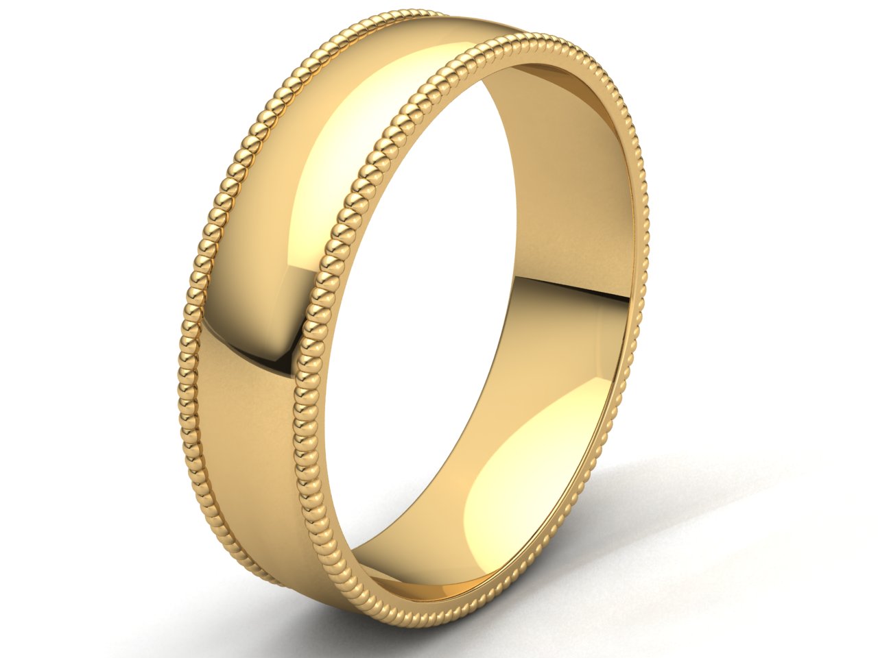 Milgrain Dome Comfort Fit Wedding Band Ring Mens Womens 2mm-8mm Solid 10k Gold - Picture 11 of 25