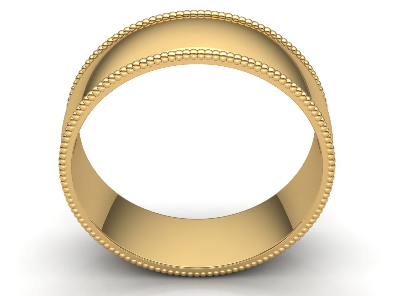 Milgrain Dome Comfort Fit Wedding Band Ring Mens Womens 2mm-8mm Solid 10k Gold - Picture 16 of 25