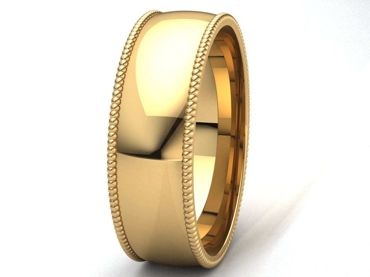 Milgrain Dome Comfort Fit Wedding Band Ring Mens Womens 2mm-8mm Solid 10k Gold - Picture 17 of 25