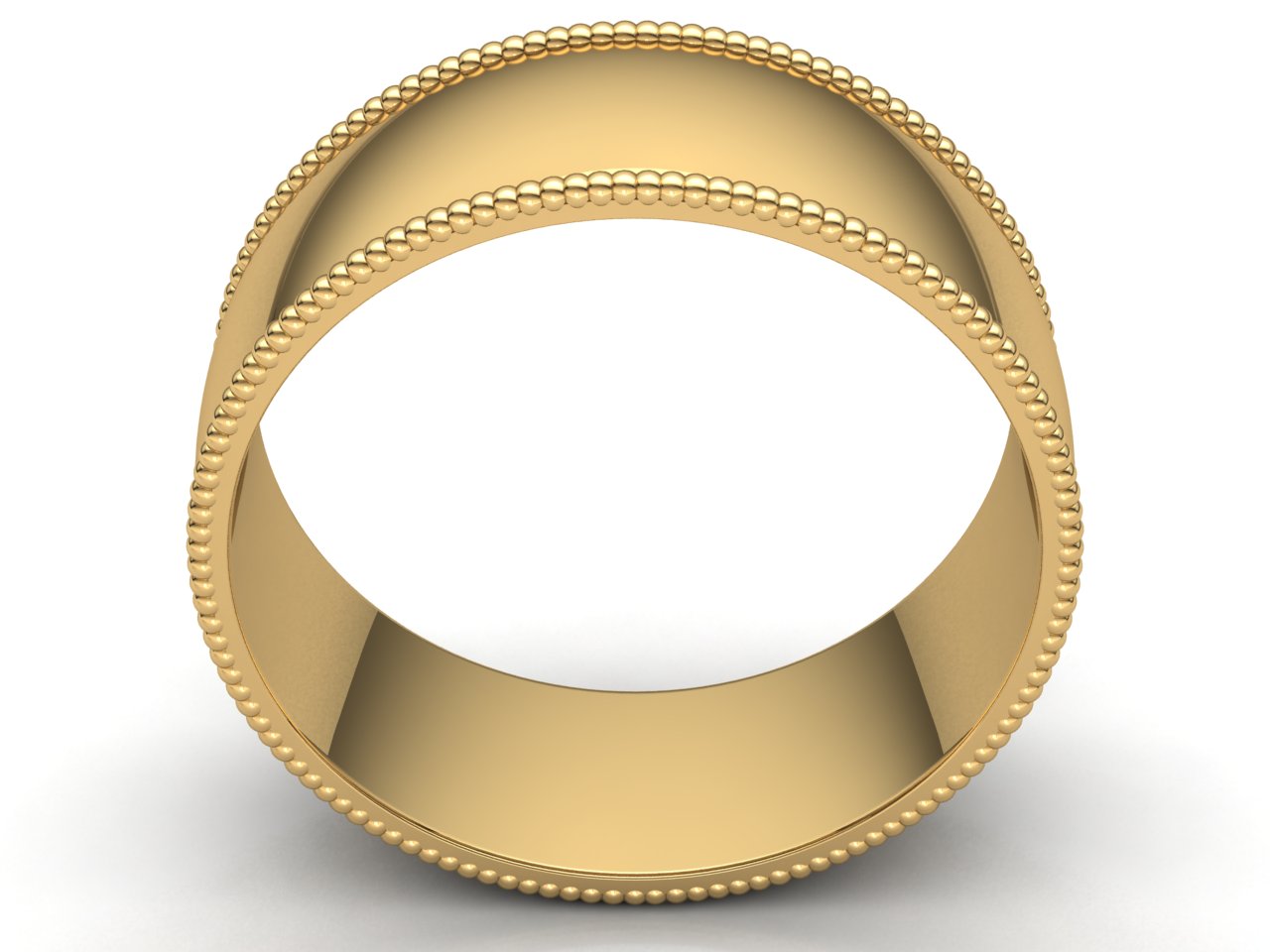 Milgrain Dome Comfort Fit Wedding Band Ring Mens Womens 2mm-8mm Solid 10k Gold - Picture 20 of 25