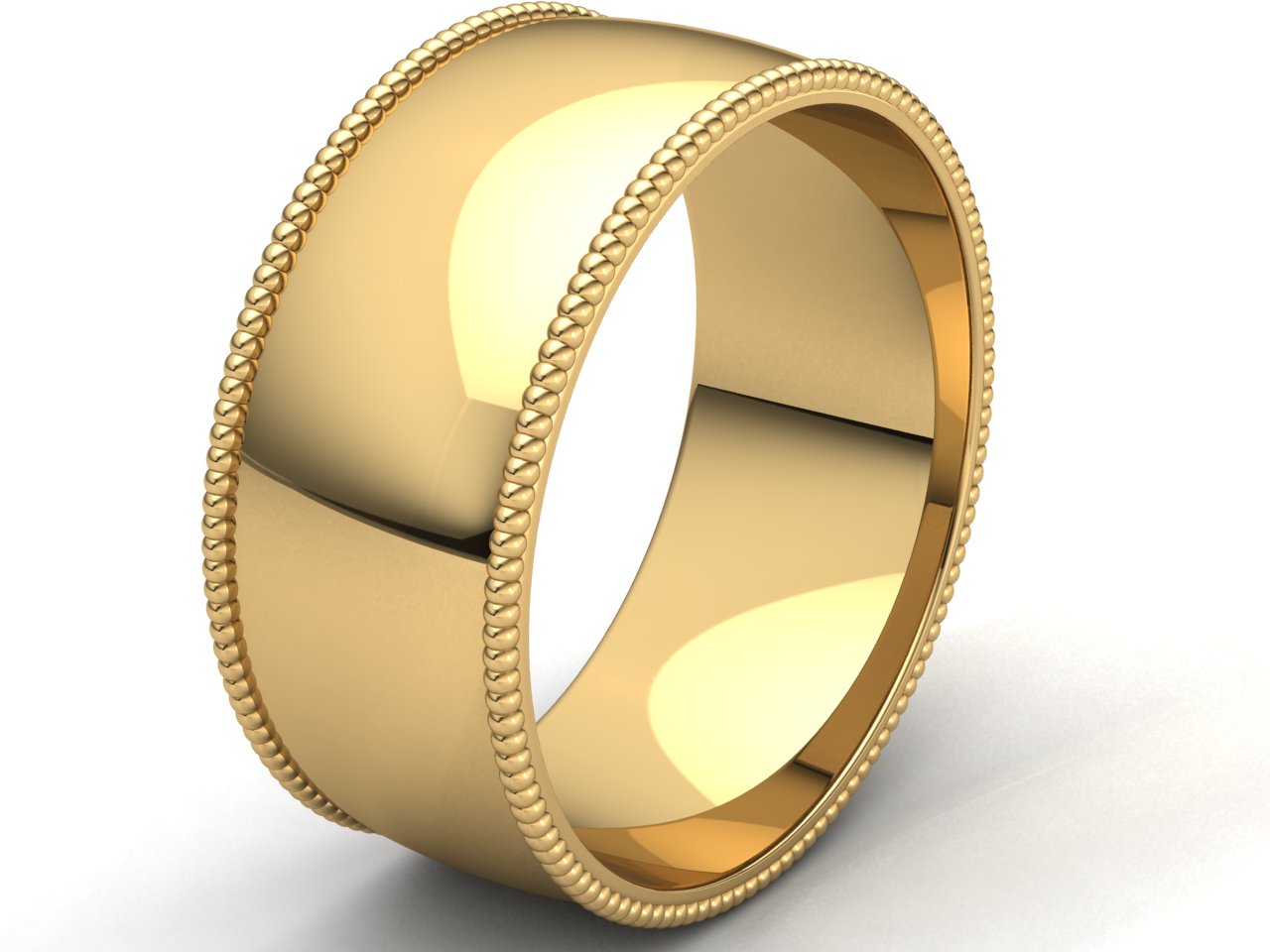 Milgrain Dome Comfort Fit Wedding Band Ring Mens Womens 2mm-8mm Solid 10k Gold - Picture 23 of 25