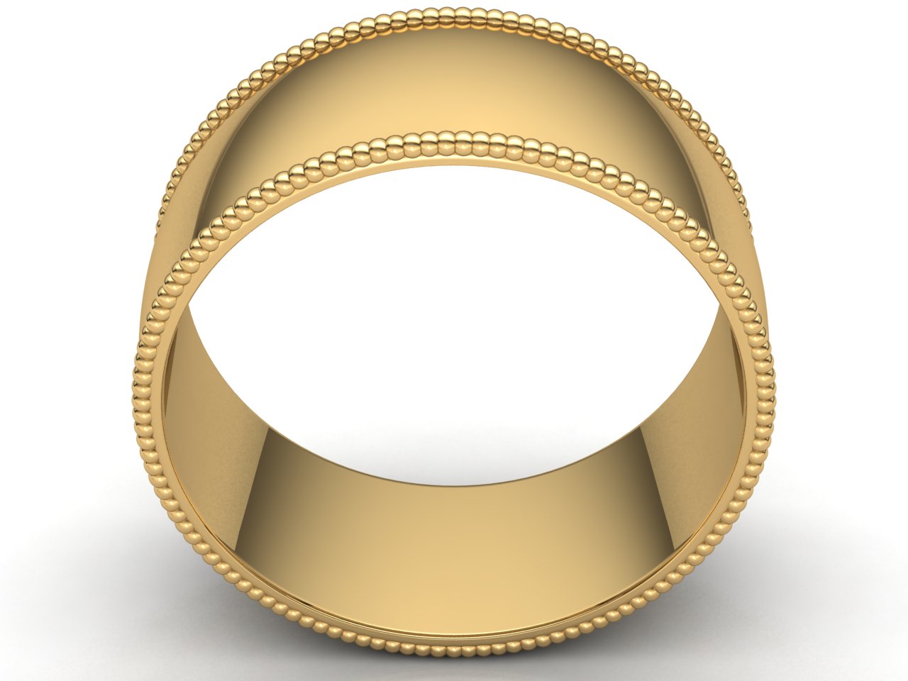Milgrain Dome Comfort Fit Wedding Band Ring Mens Womens 2mm-8mm Solid 10k Gold - Picture 24 of 25