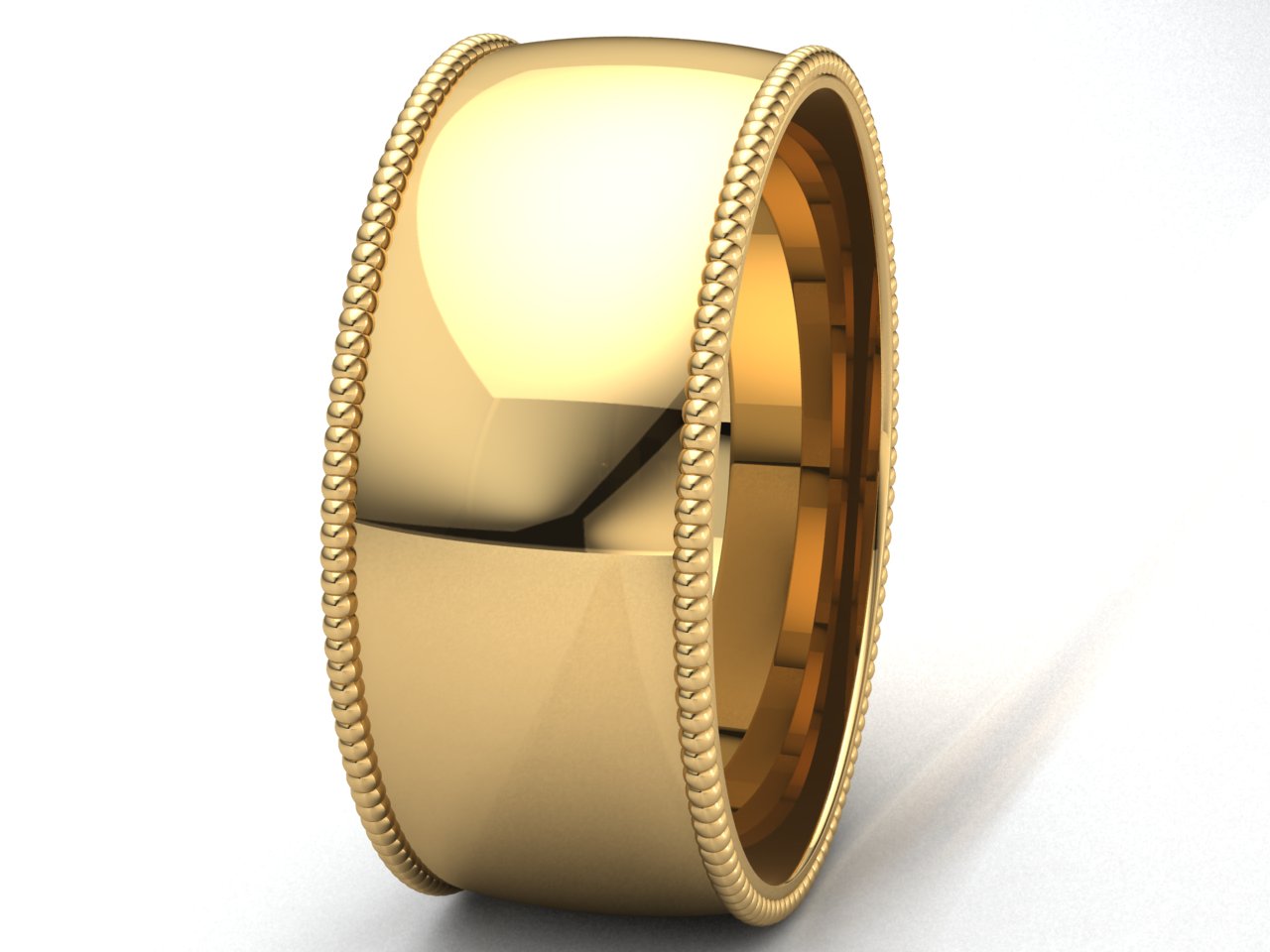 Milgrain Dome Comfort Fit Wedding Band Ring Mens Womens 2mm-8mm Solid 10k Gold - Picture 25 of 25