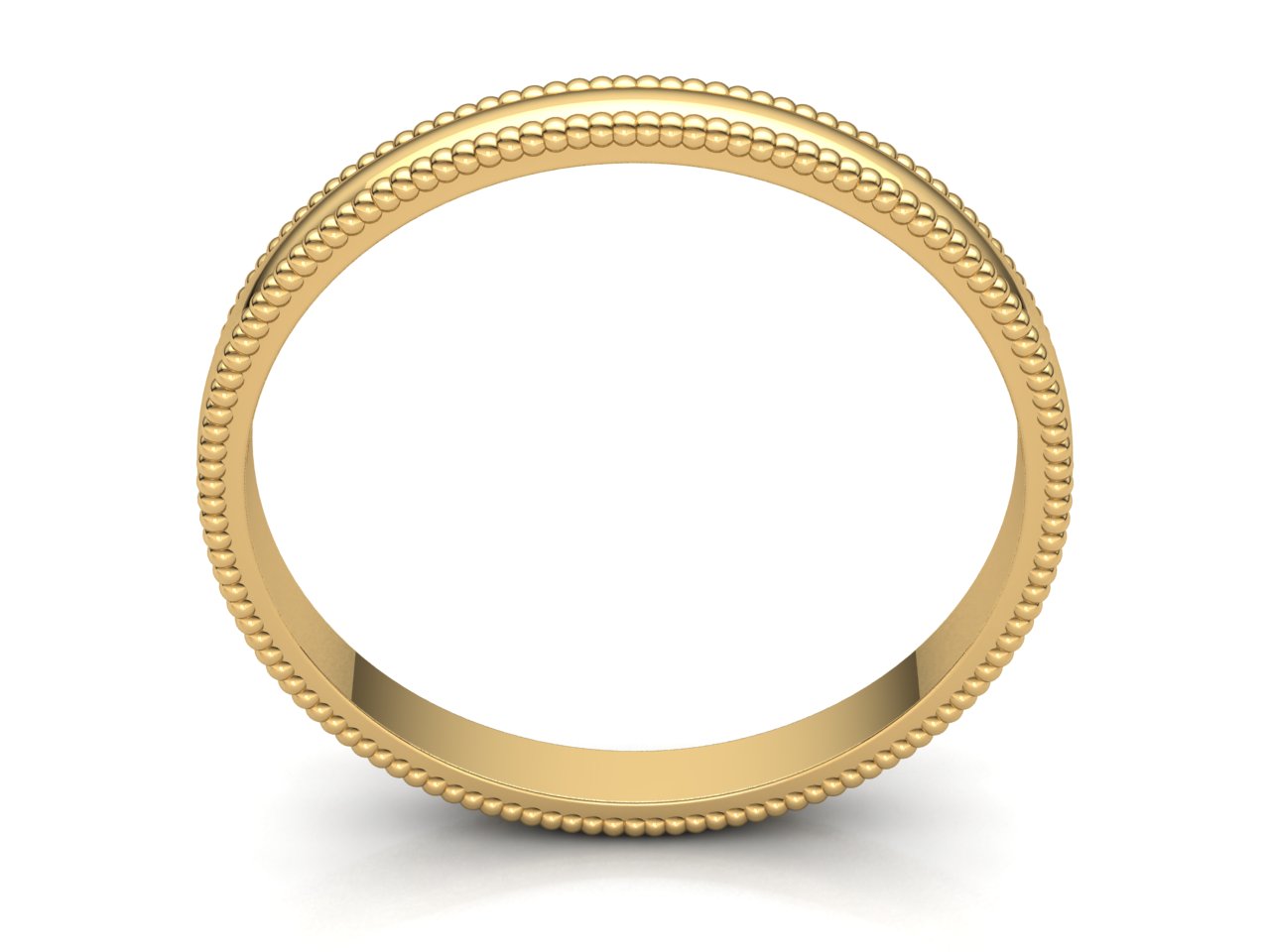 Domed Milgrain Band Ring Mens Womens 2mm 3mm 4mm 5mm 6mm 7mm 8mm Solid 10k Gold - Picture 4 of 29