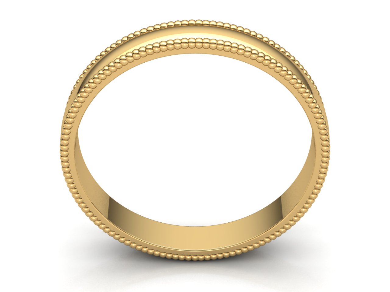 Domed Milgrain Band Ring Mens Womens 2mm 3mm 4mm 5mm 6mm 7mm 8mm Solid 10k Gold - Picture 8 of 29