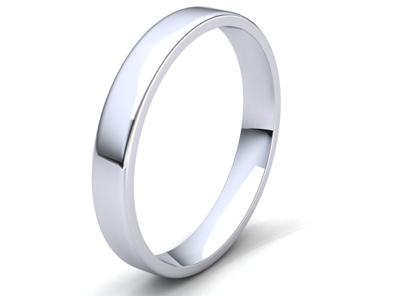 Comfort Fit Euro Dome Wedding Band Ring Mens Womens 2mm-8mm Solid 14k White Gold - Picture 7 of 29