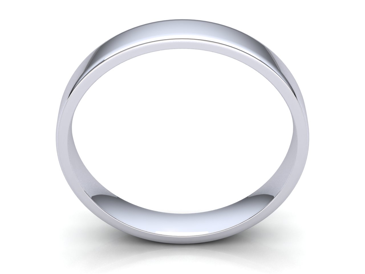 Comfort Fit Euro Dome Wedding Band Ring Mens Womens 2mm-8mm Solid 14k White Gold - Picture 8 of 29