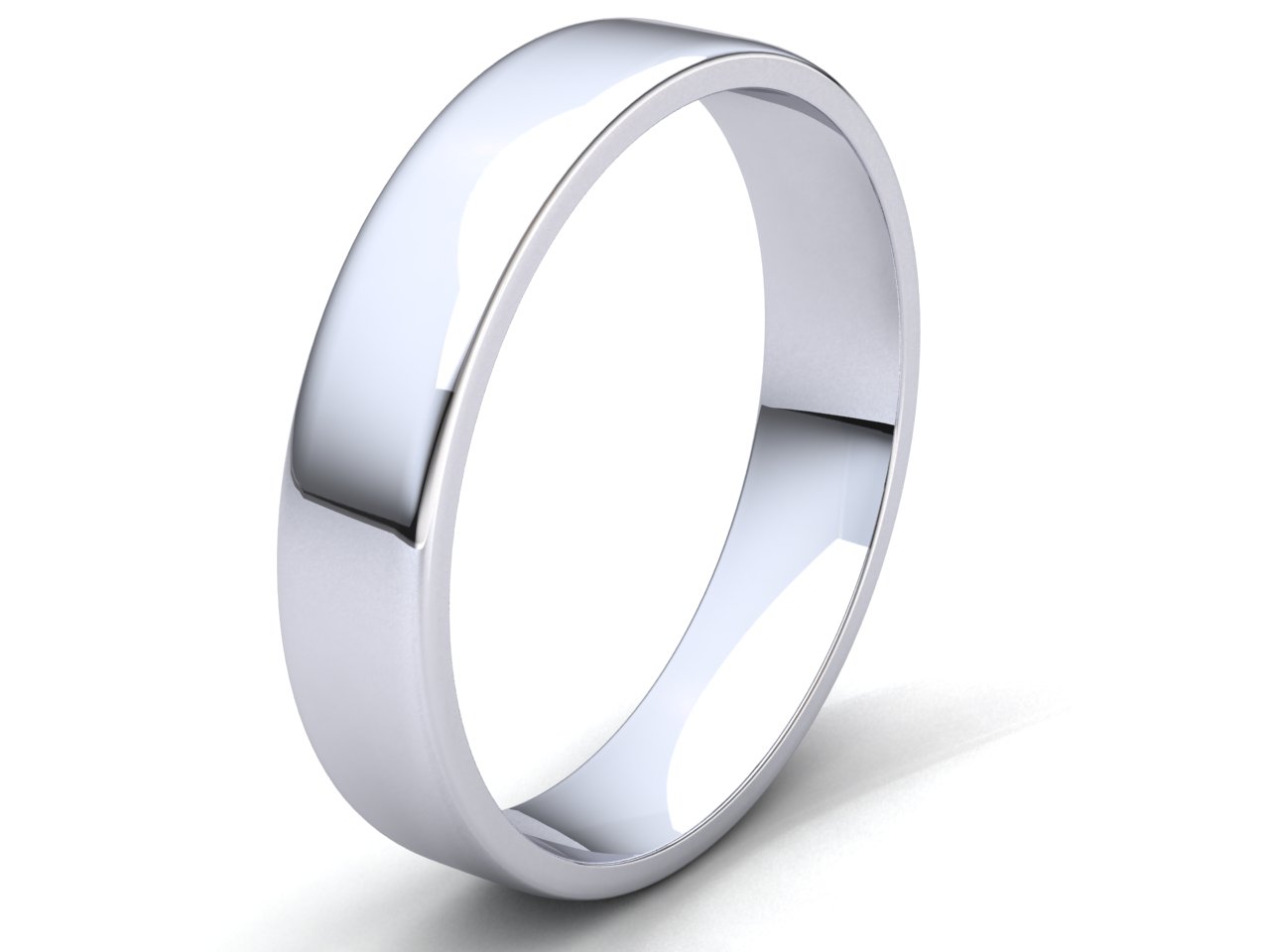 Comfort Fit Euro Dome Wedding Band Ring Mens Womens 2mm-8mm Solid 14k White Gold - Picture 11 of 29