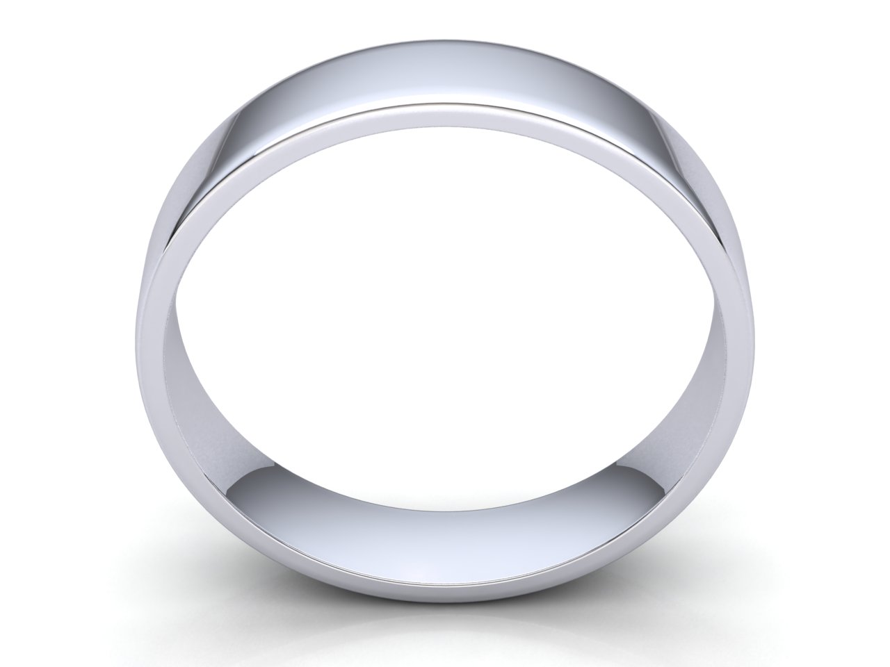 Comfort Fit Euro Dome Wedding Band Ring Mens Womens 2mm-8mm Solid 14k White Gold - Picture 12 of 29