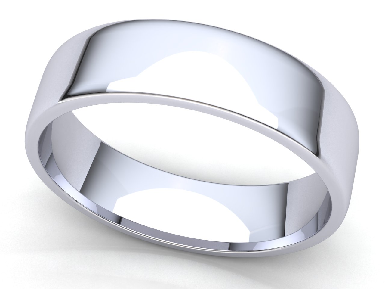 Comfort Fit Euro Dome Wedding Band Ring Mens Womens 2mm-8mm Solid 14k White Gold - Picture 14 of 29