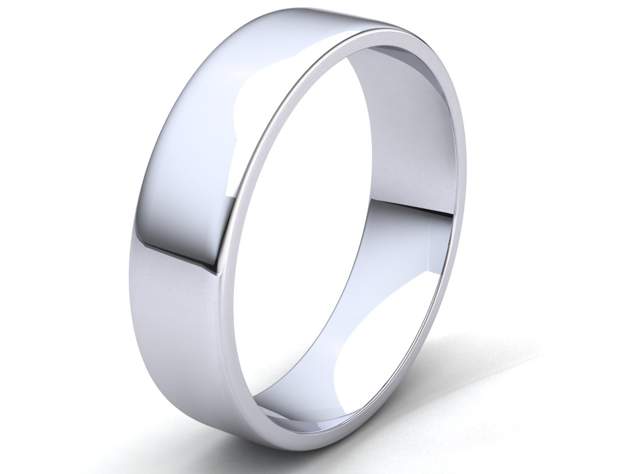 Comfort Fit Euro Dome Wedding Band Ring Mens Womens 2mm-8mm Solid 14k White Gold - Picture 15 of 29