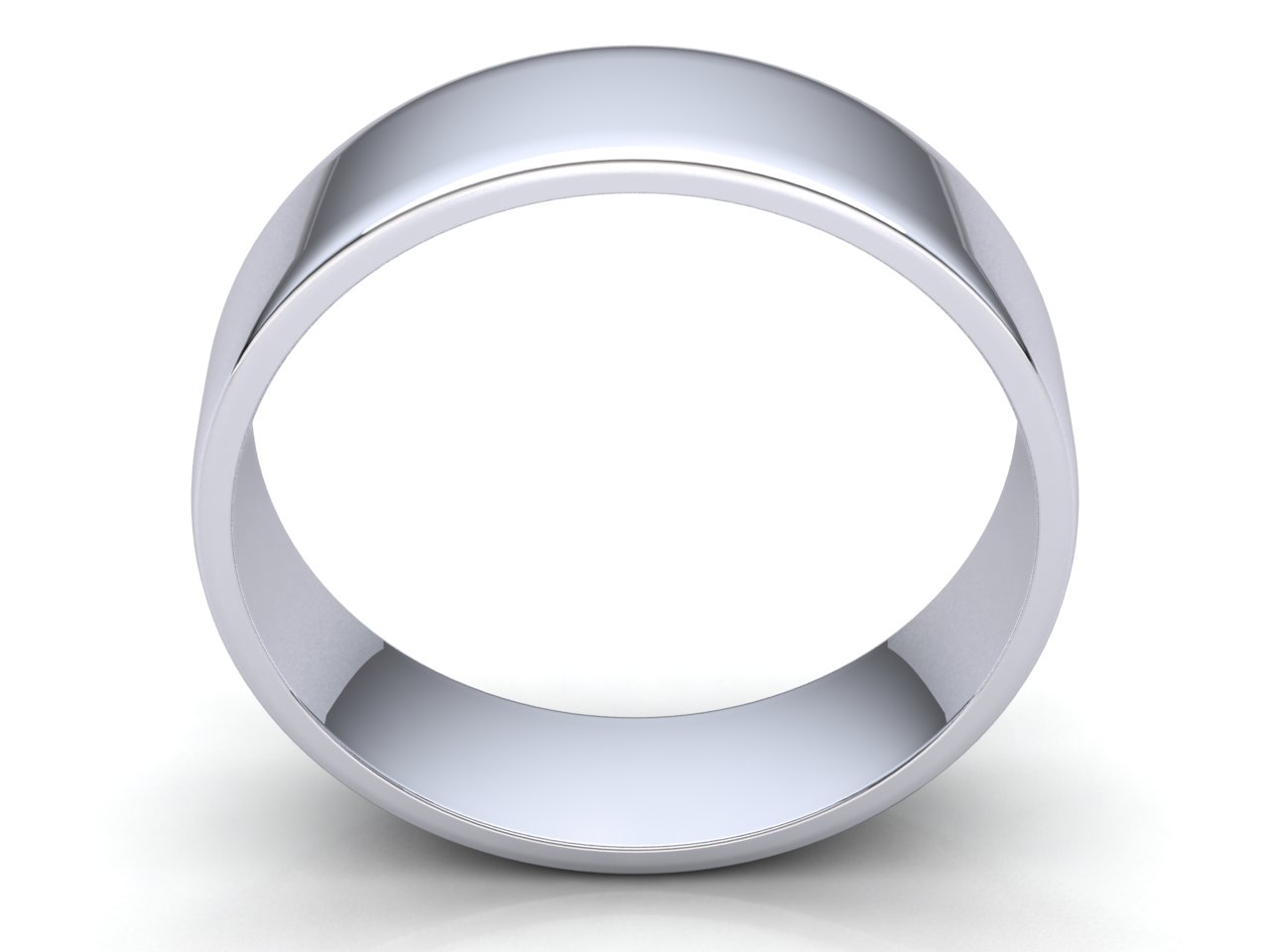 Comfort Fit Euro Dome Wedding Band Ring Mens Womens 2mm-8mm Solid 14k White Gold - Picture 16 of 29