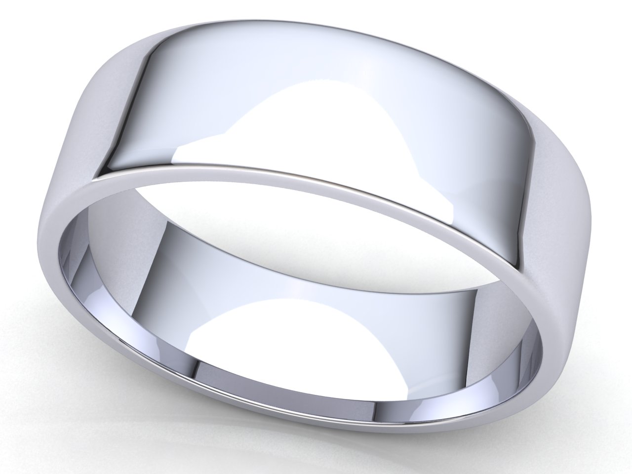 Comfort Fit Euro Dome Wedding Band Ring Mens Womens 2mm-8mm Solid 14k White Gold - Picture 18 of 29