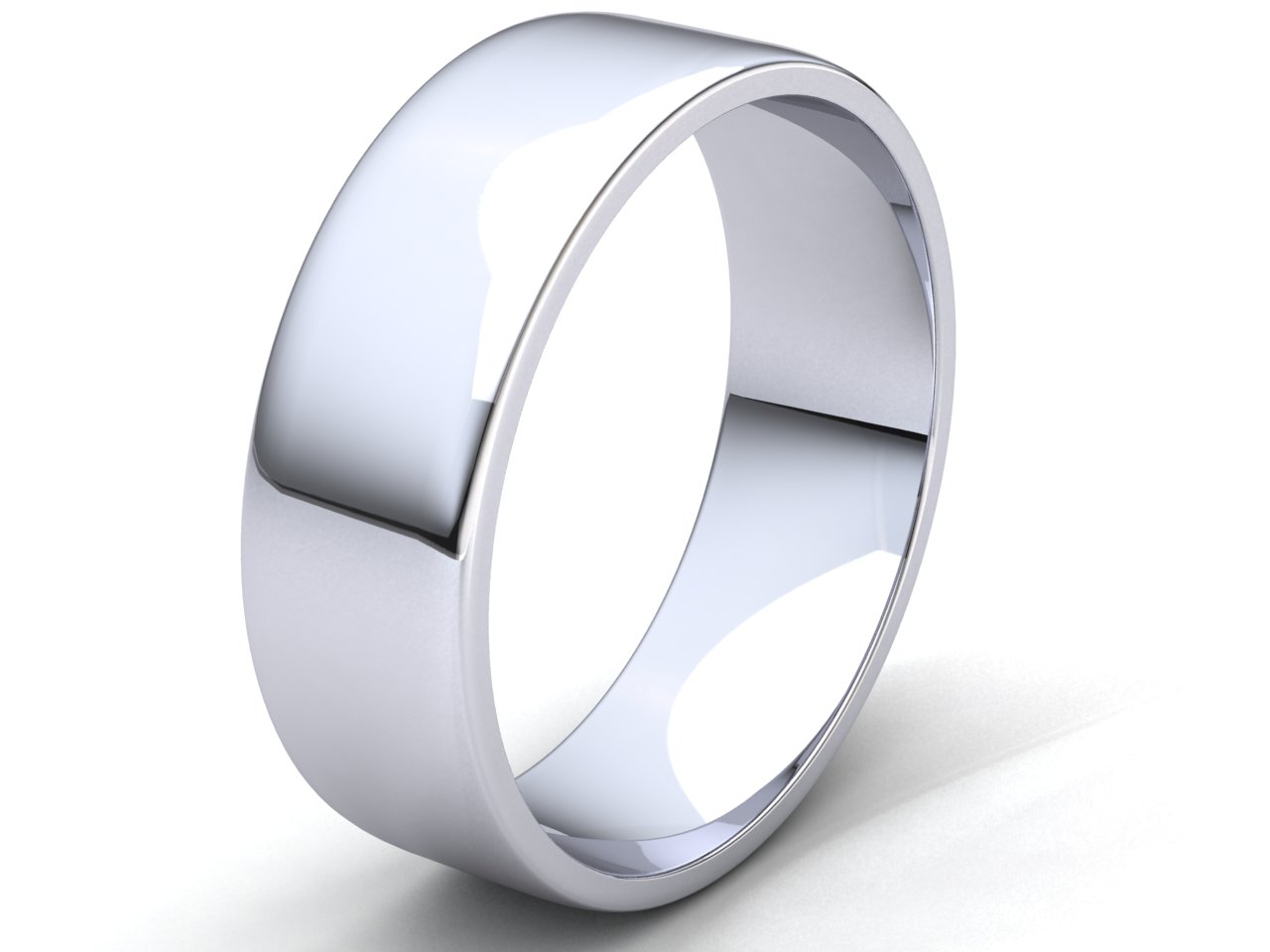 Comfort Fit Euro Dome Wedding Band Ring Mens Womens 2mm-8mm Solid 14k White Gold - Picture 19 of 29