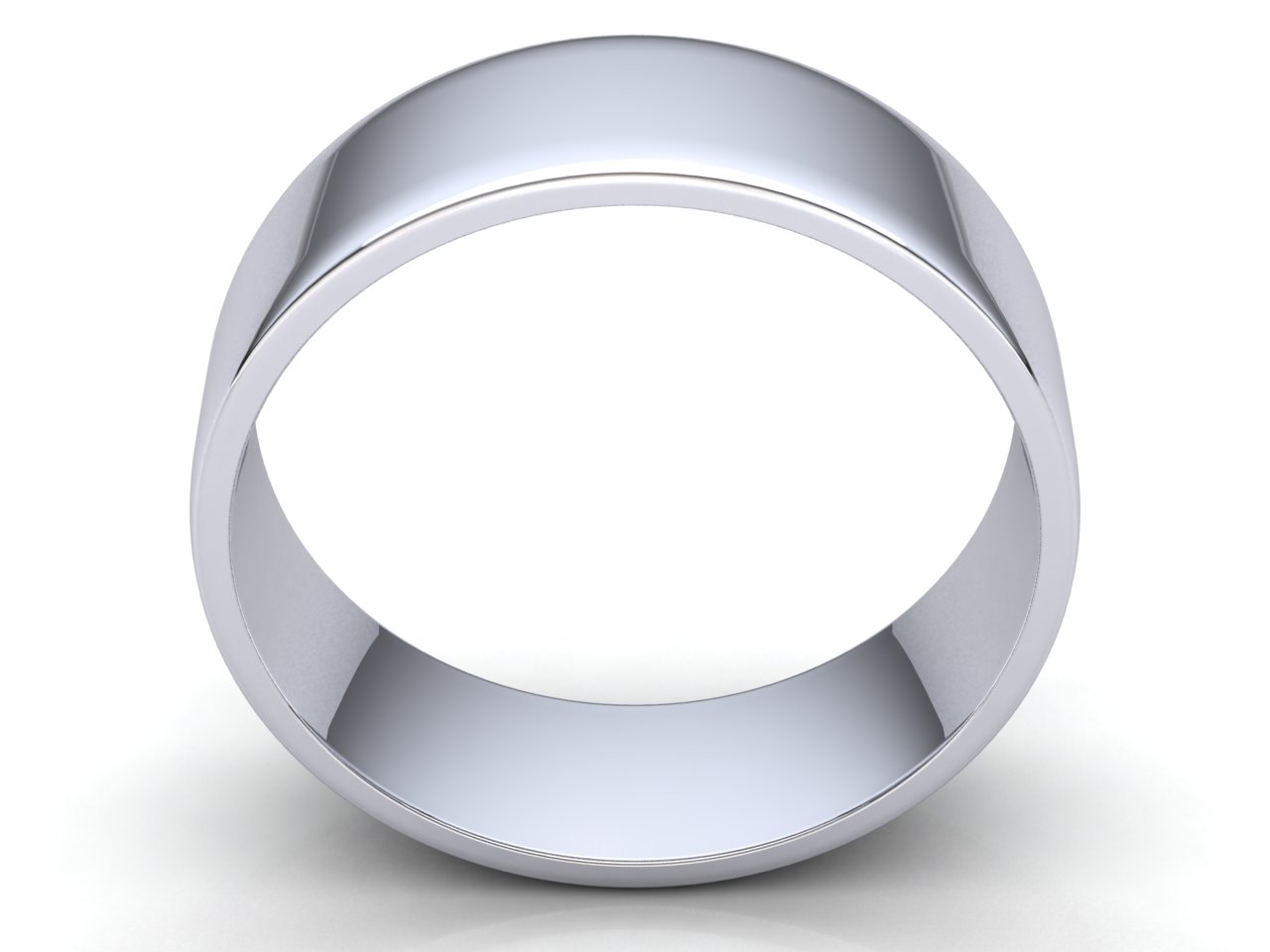 Comfort Fit Euro Dome Wedding Band Ring Mens Womens 2mm-8mm Solid 14k White Gold - Picture 20 of 29