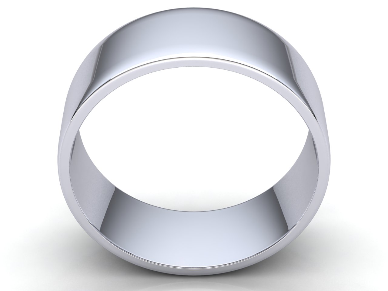 Comfort Fit Euro Dome Wedding Band Ring Mens Womens 2mm-8mm Solid 14k White Gold - Picture 24 of 29