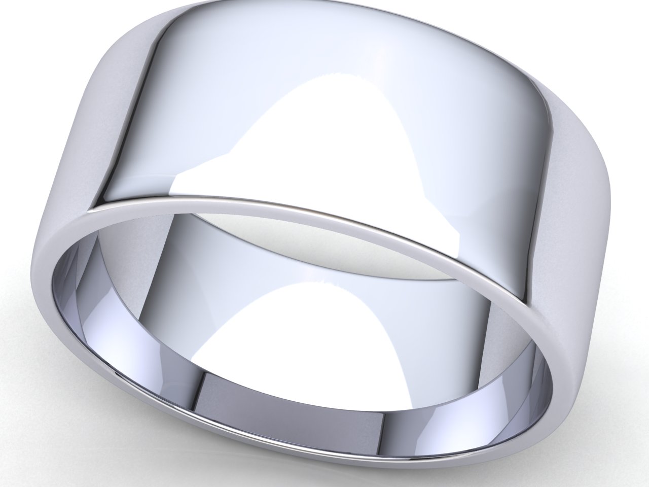 Comfort Fit Euro Dome Wedding Band Ring Mens Womens 2mm-8mm Solid 14k White Gold - Picture 26 of 29