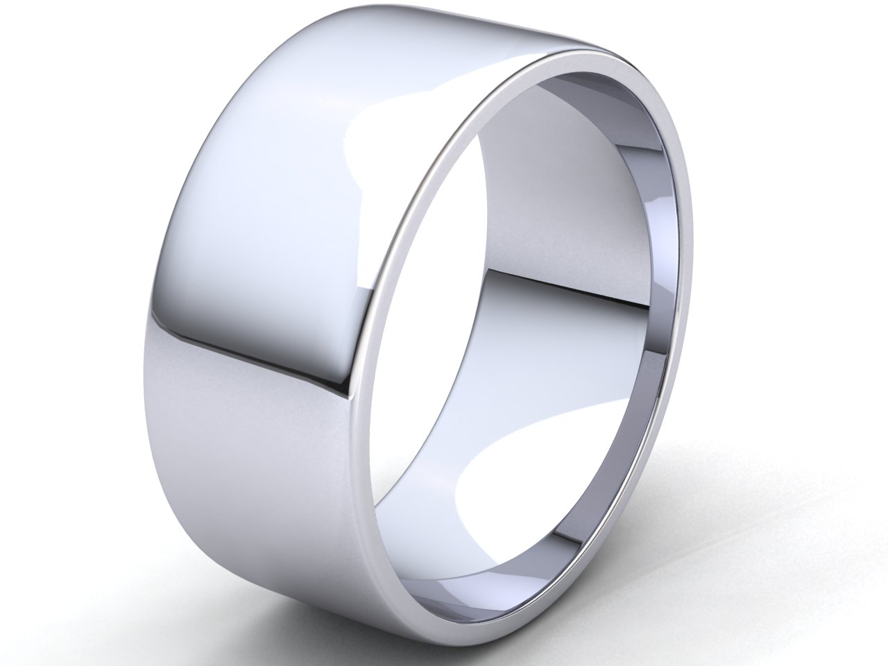 Comfort Fit Euro Dome Wedding Band Ring Mens Womens 2mm-8mm Solid 14k White Gold - Picture 27 of 29