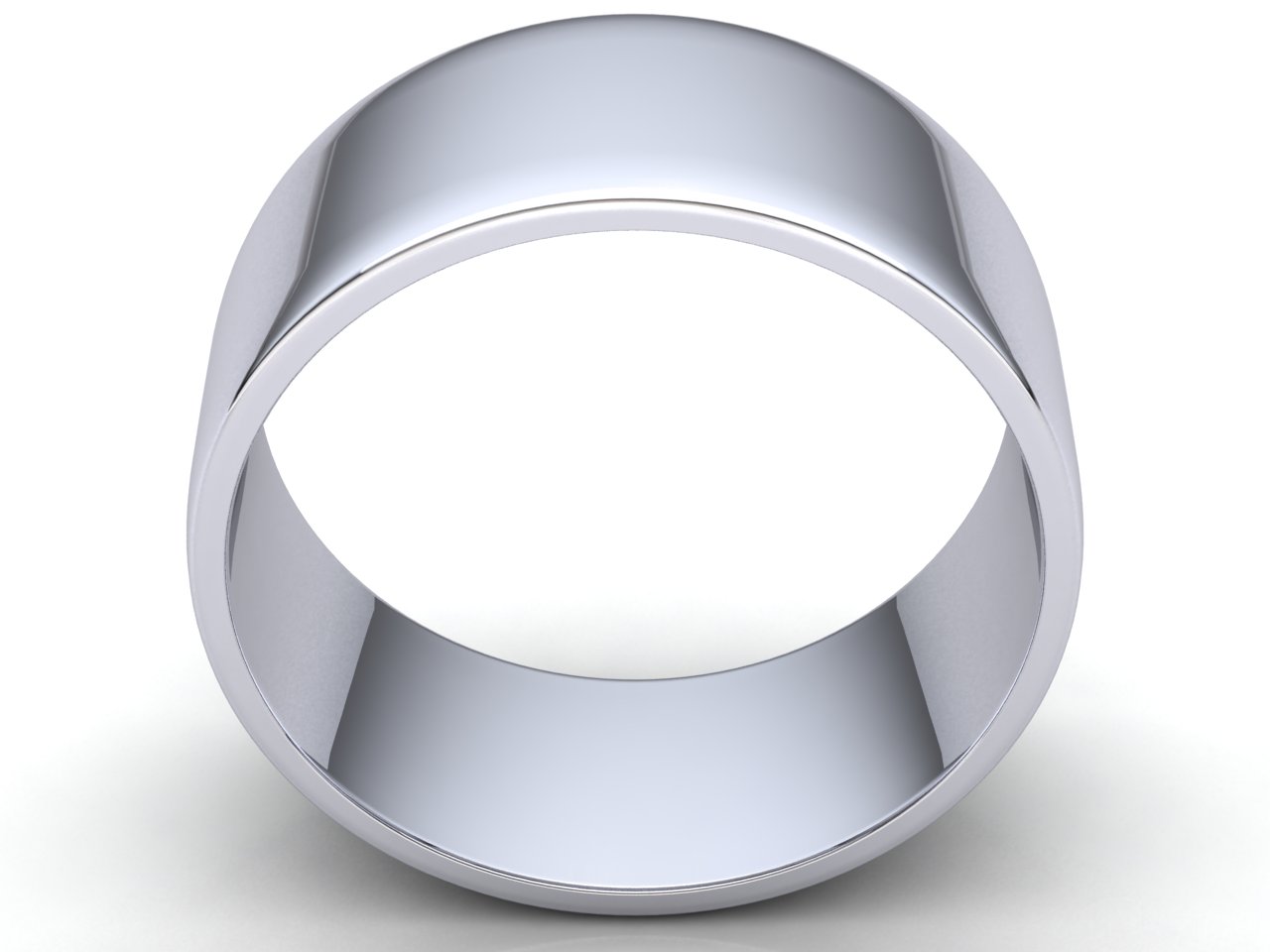 Comfort Fit Euro Dome Wedding Band Ring Mens Womens 2mm-8mm Solid 14k White Gold - Picture 28 of 29