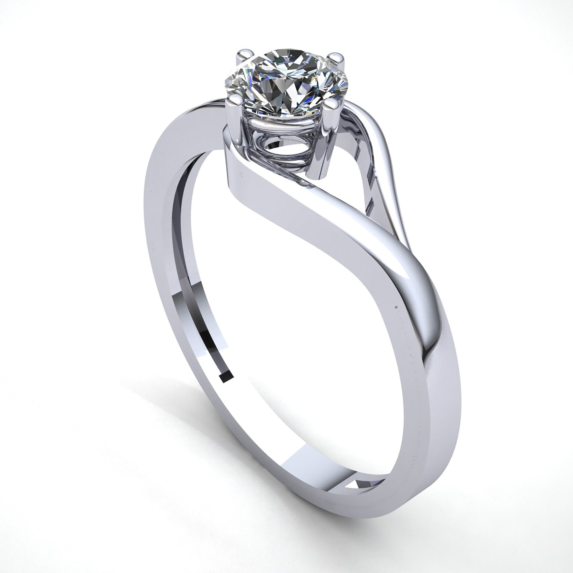 Genuine 0.25ct Round Cut Diamond Ladies Solitaire Engagement Ring 18K Gold  | eBay