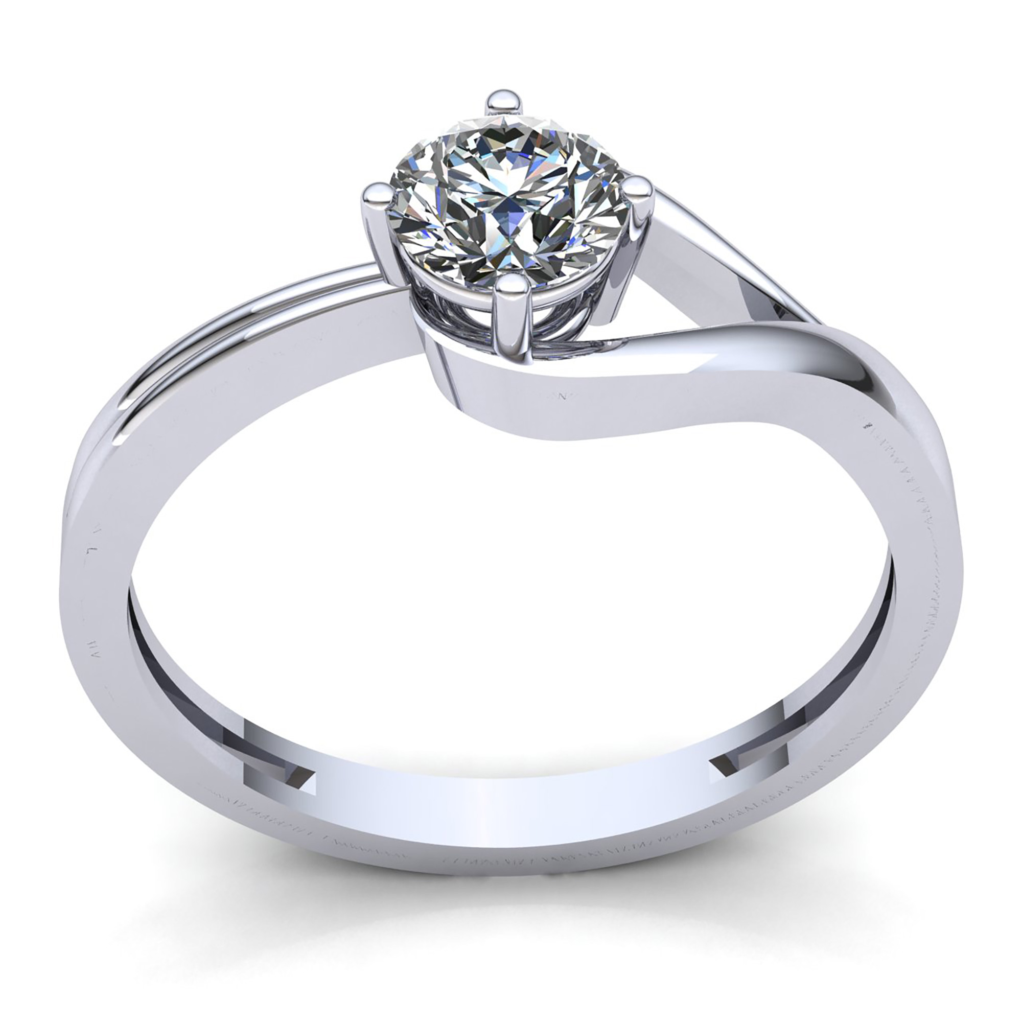 Genuine 0.25ct Round Cut Diamond Ladies Solitaire Engagement Ring 18K Gold  | eBay