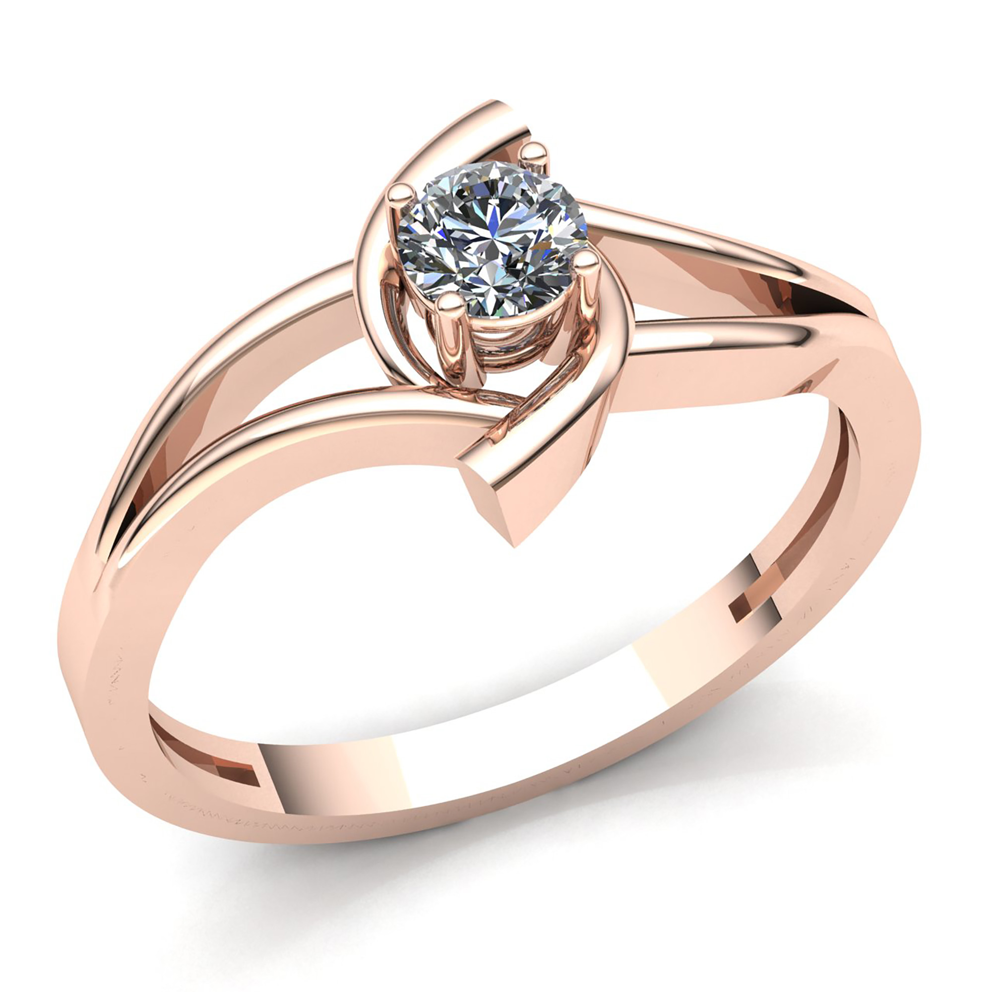 Natural 0.25ct Round Diamond Ladies Bridal Solitaire Engagement Ring 10K Gold - Picture 6 of 14