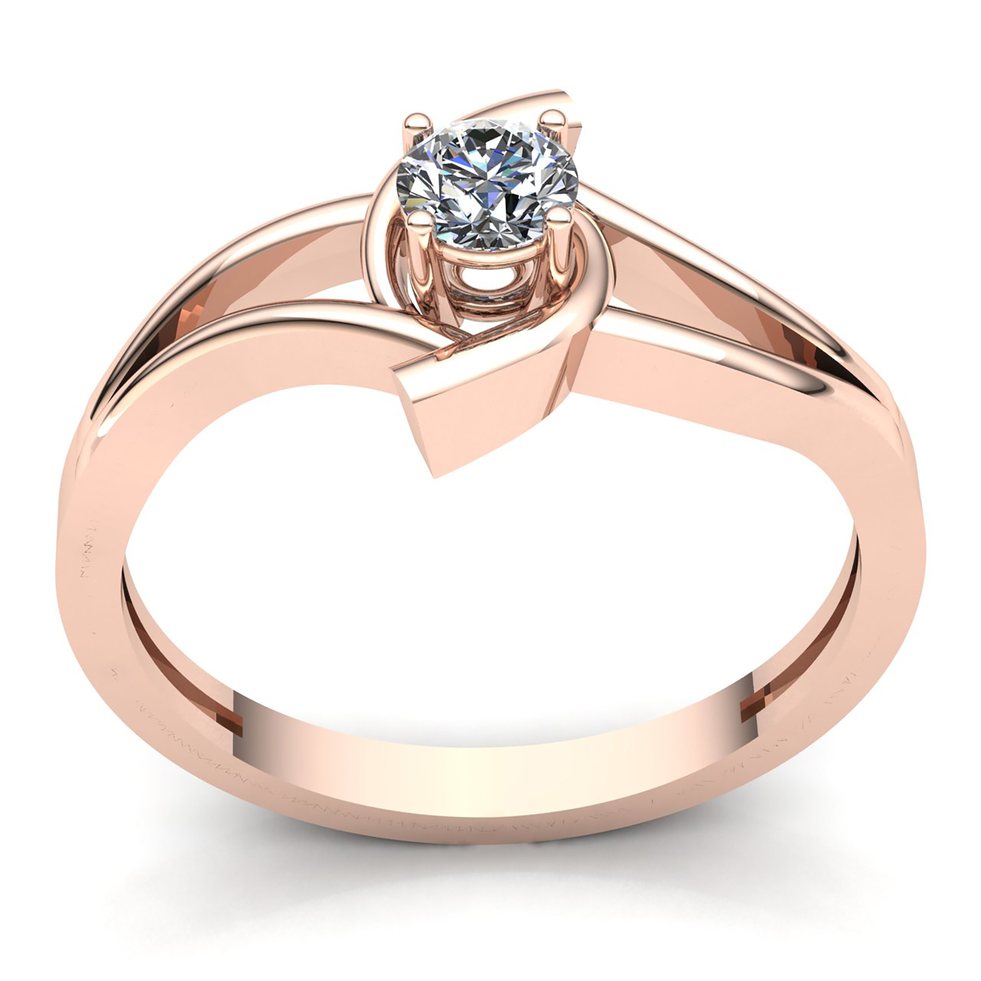 Natural 0.25ct Round Diamond Ladies Bridal Solitaire Engagement Ring 10K Gold - Picture 8 of 14