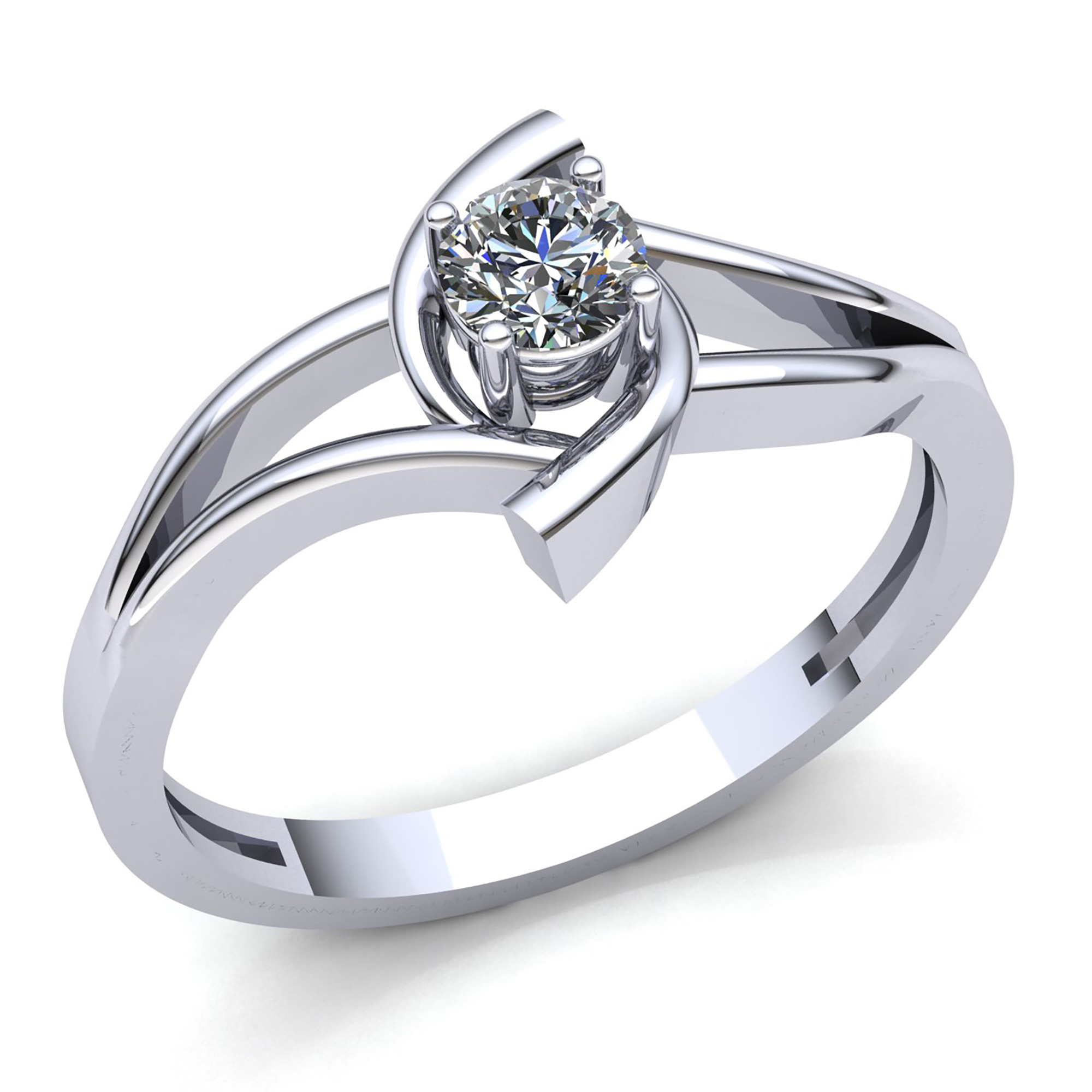 Natural 0.25ct Round Diamond Ladies Bridal Solitaire Engagement Ring 10K Gold - Picture 9 of 14