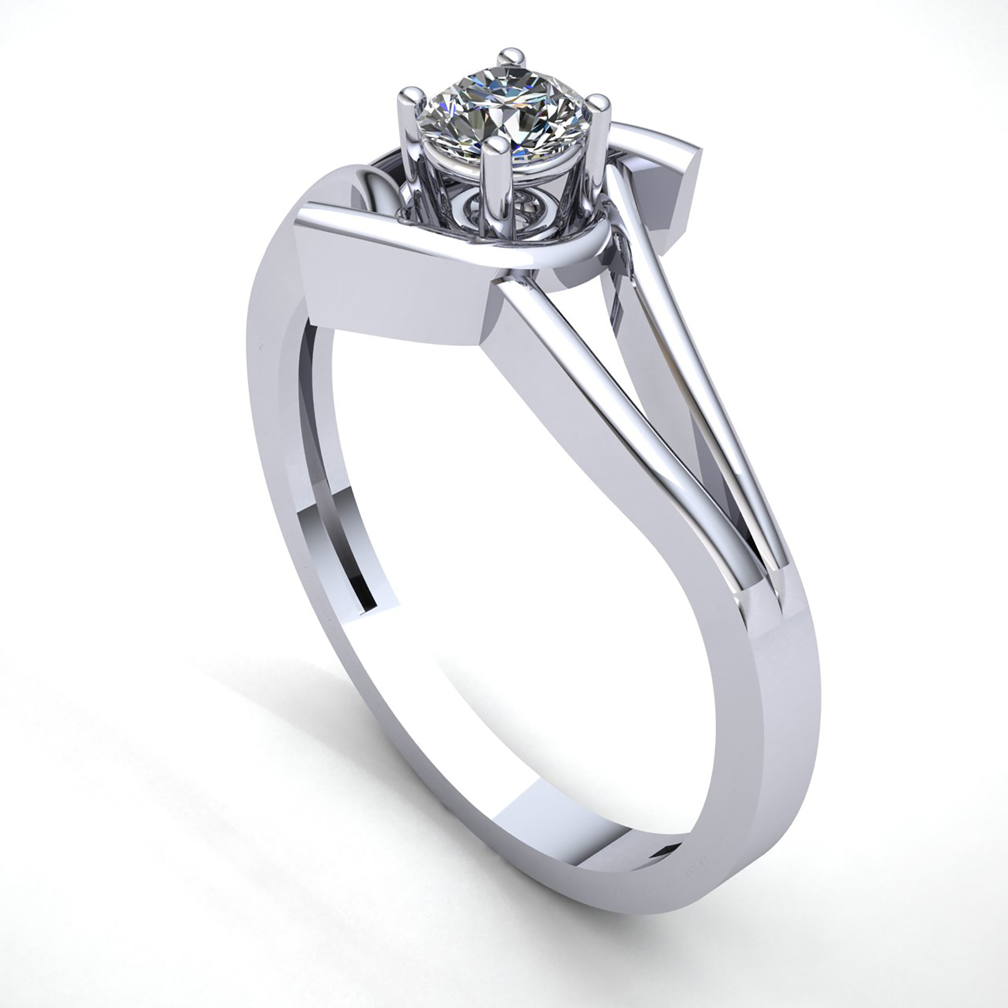 Natural 0.25ct Round Diamond Ladies Bridal Solitaire Engagement Ring 10K Gold - Picture 10 of 14