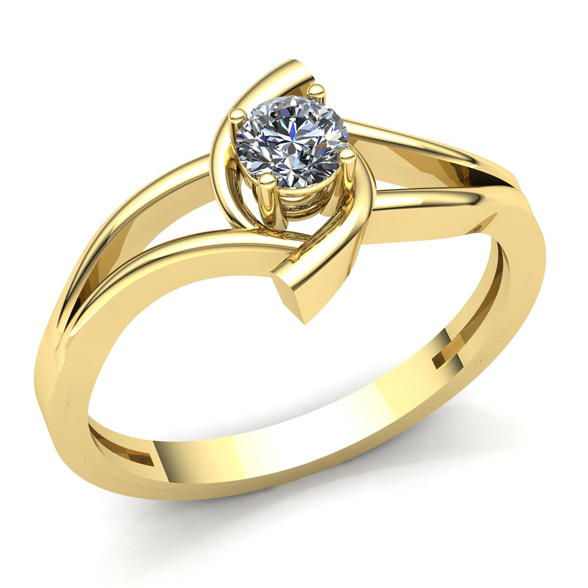 Natural 0.25ct Round Diamond Ladies Bridal Solitaire Engagement Ring 10K Gold - Picture 12 of 14