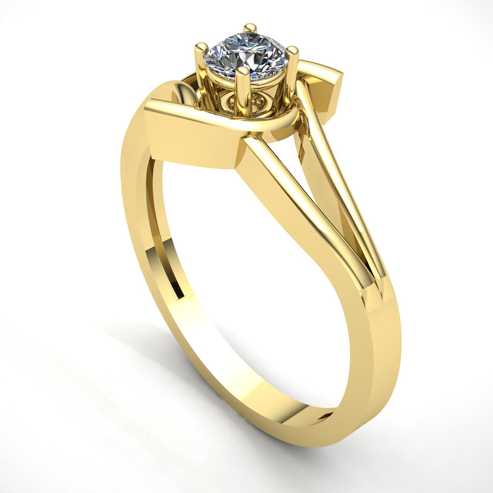 Natural 0.25ct Round Diamond Ladies Bridal Solitaire Engagement Ring 10K Gold - Picture 13 of 14