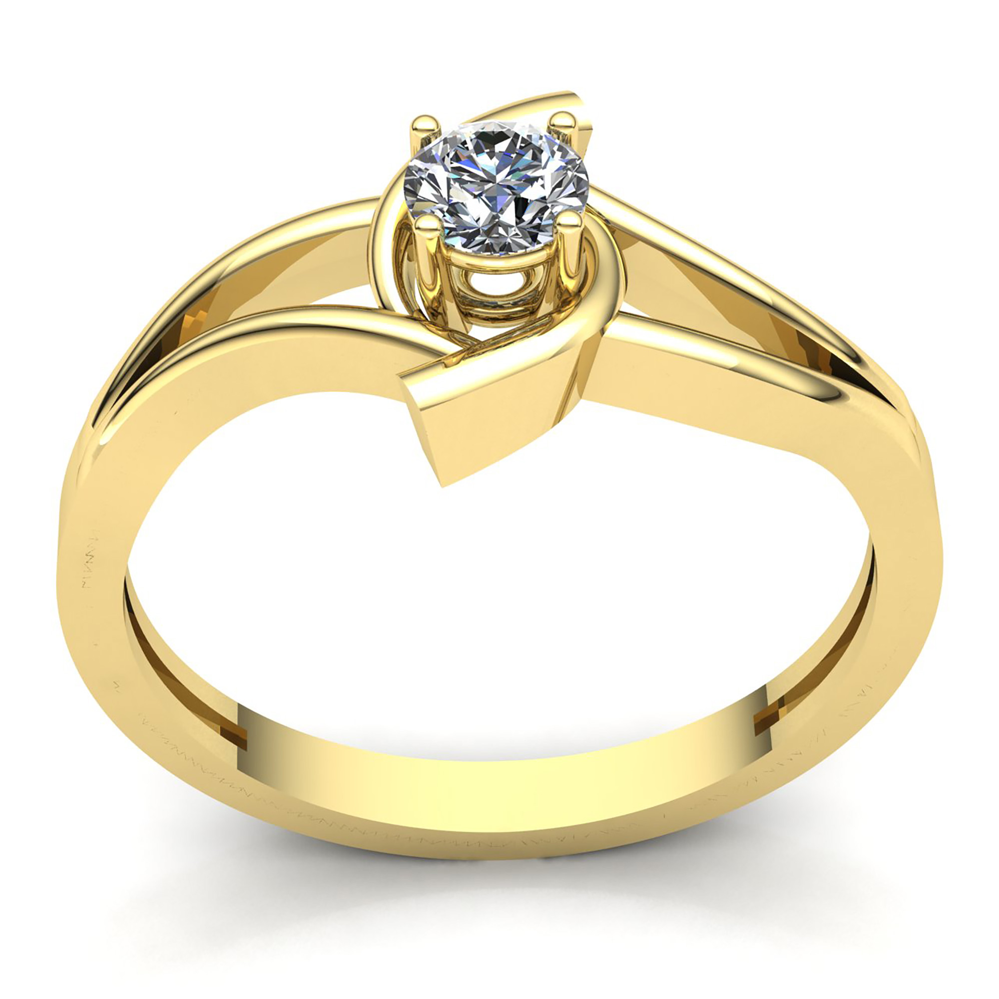 Natural 0.25ct Round Diamond Ladies Bridal Solitaire Engagement Ring 10K Gold - Picture 14 of 14