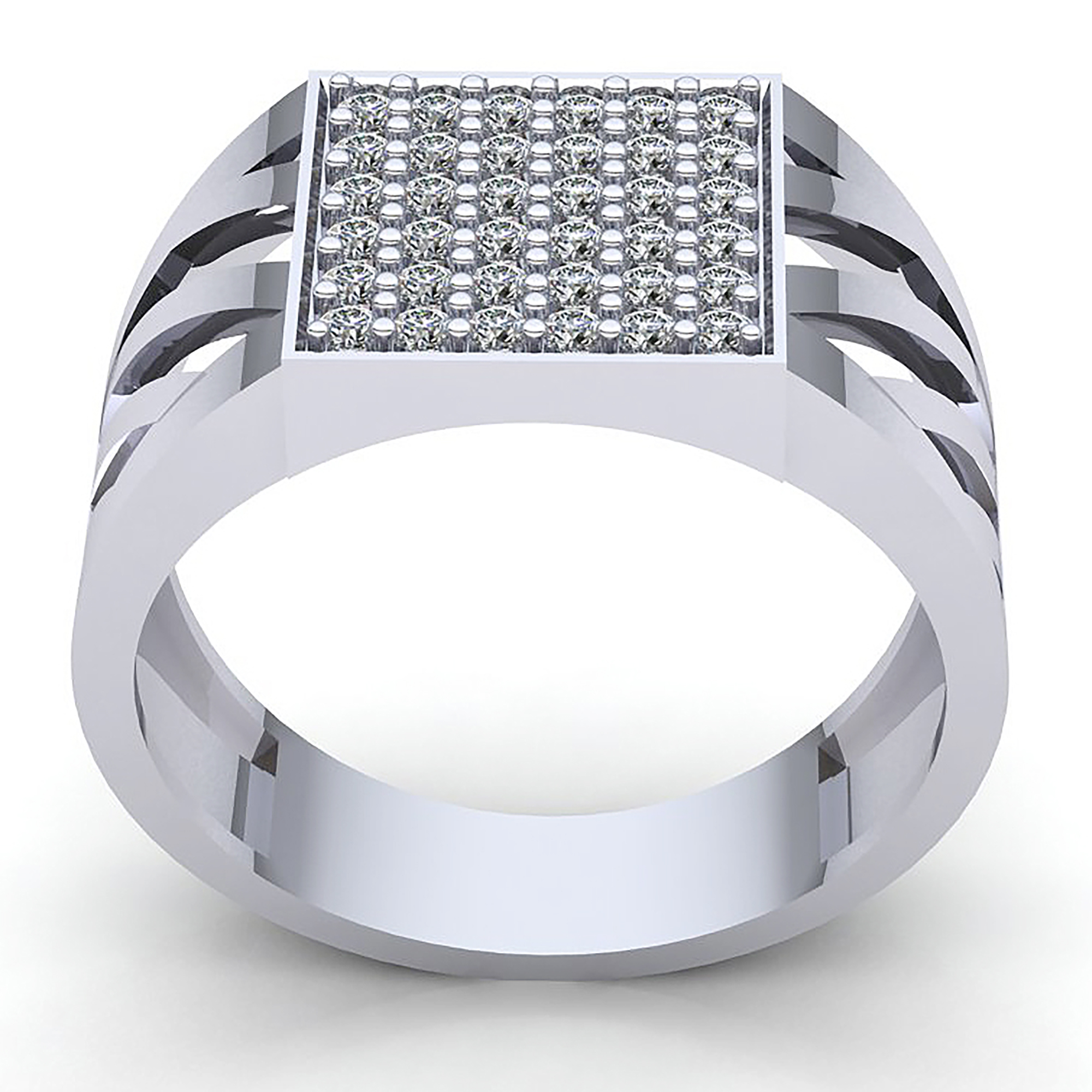 Natural 5CT Round Diamond Classic Cluster Mens Wedding