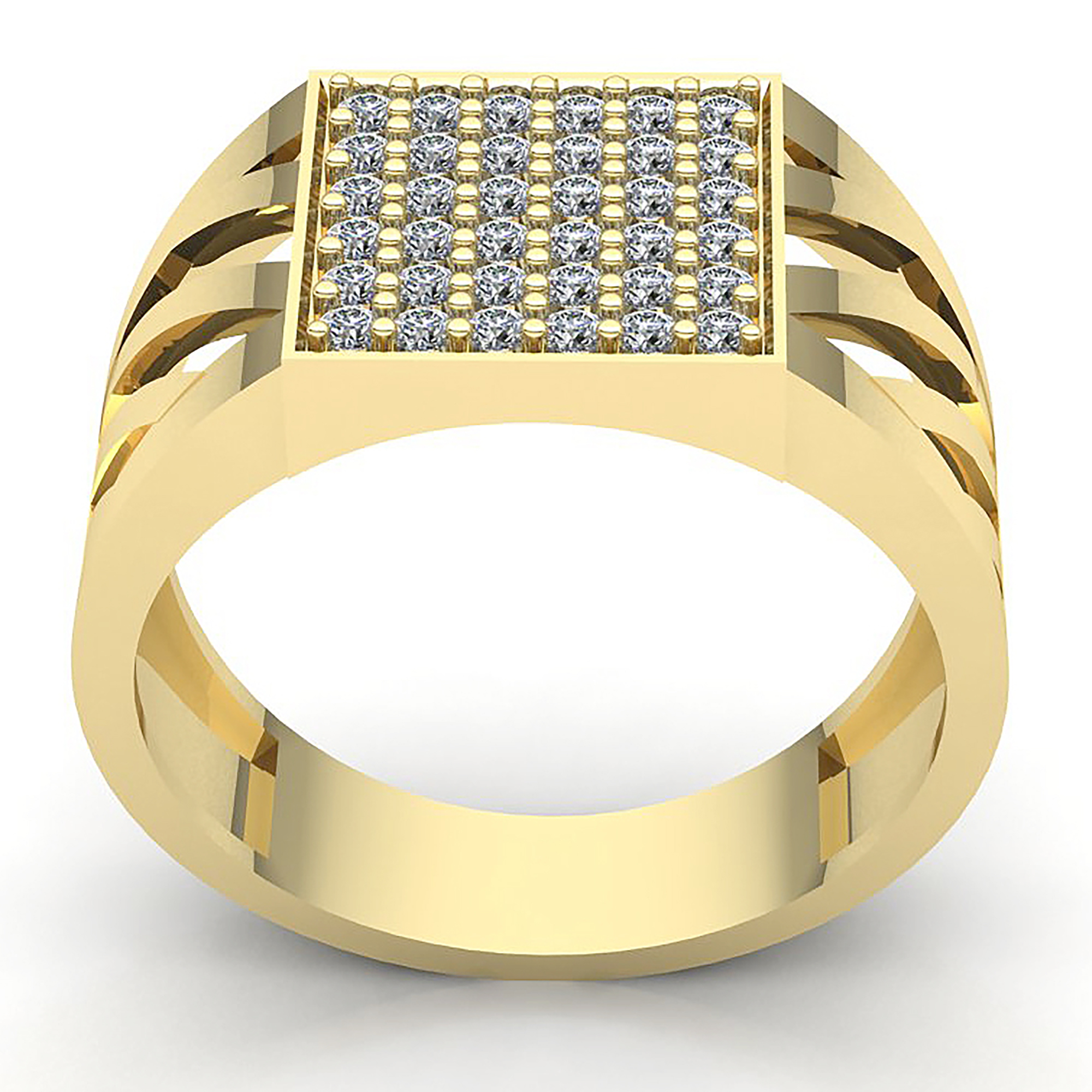 Natural 5CT Round Diamond Classic Cluster Mens Wedding