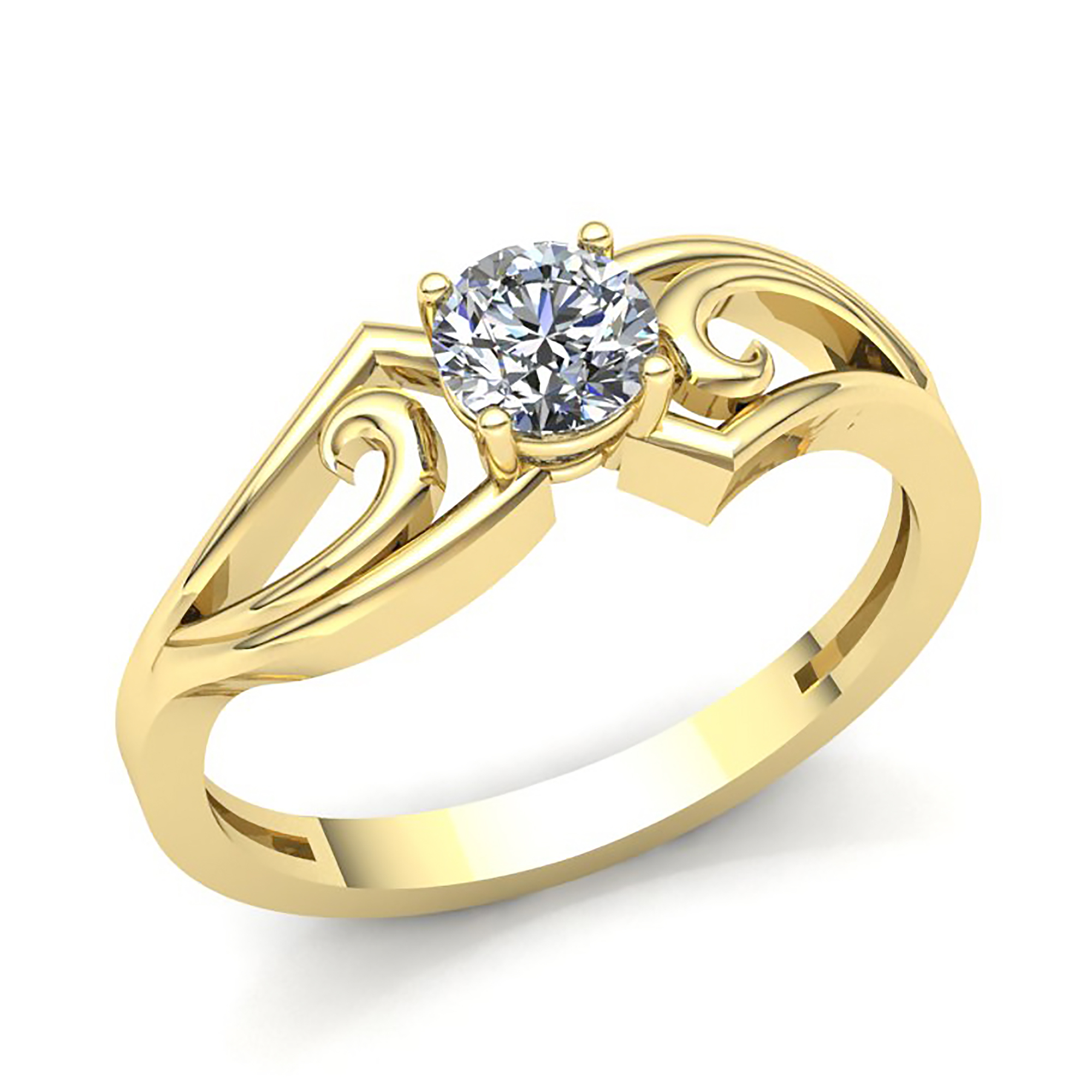 Dazzlingrock Collection 0.25 Carat Round Diamond Circle Pendant With Chain - 10K Rose Gold - View #8