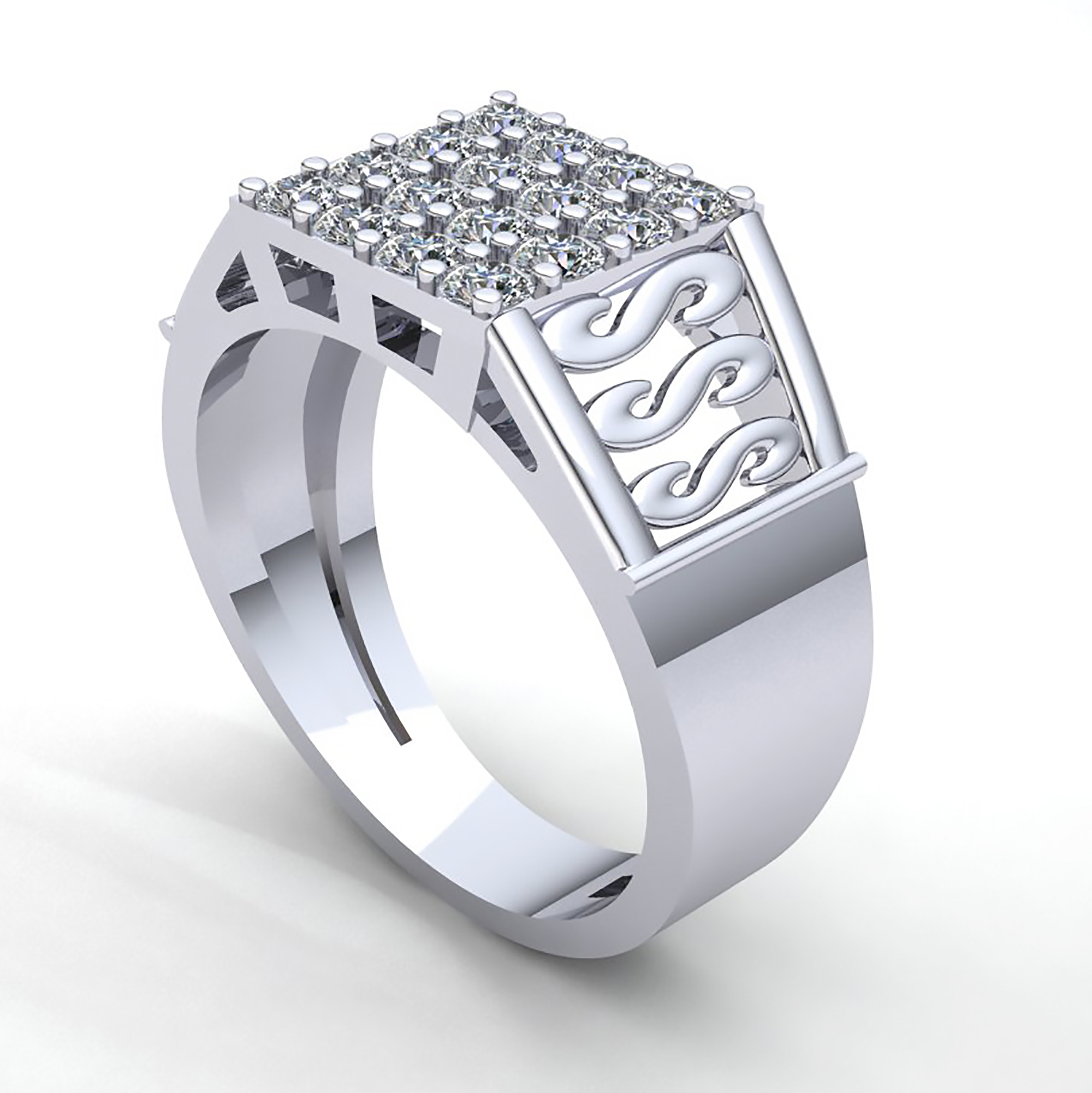 Genuine 0.5ctw Round Diamond Cluster Classic Mens Wedding Band Ring 14K GH I1 - Picture 10 of 14