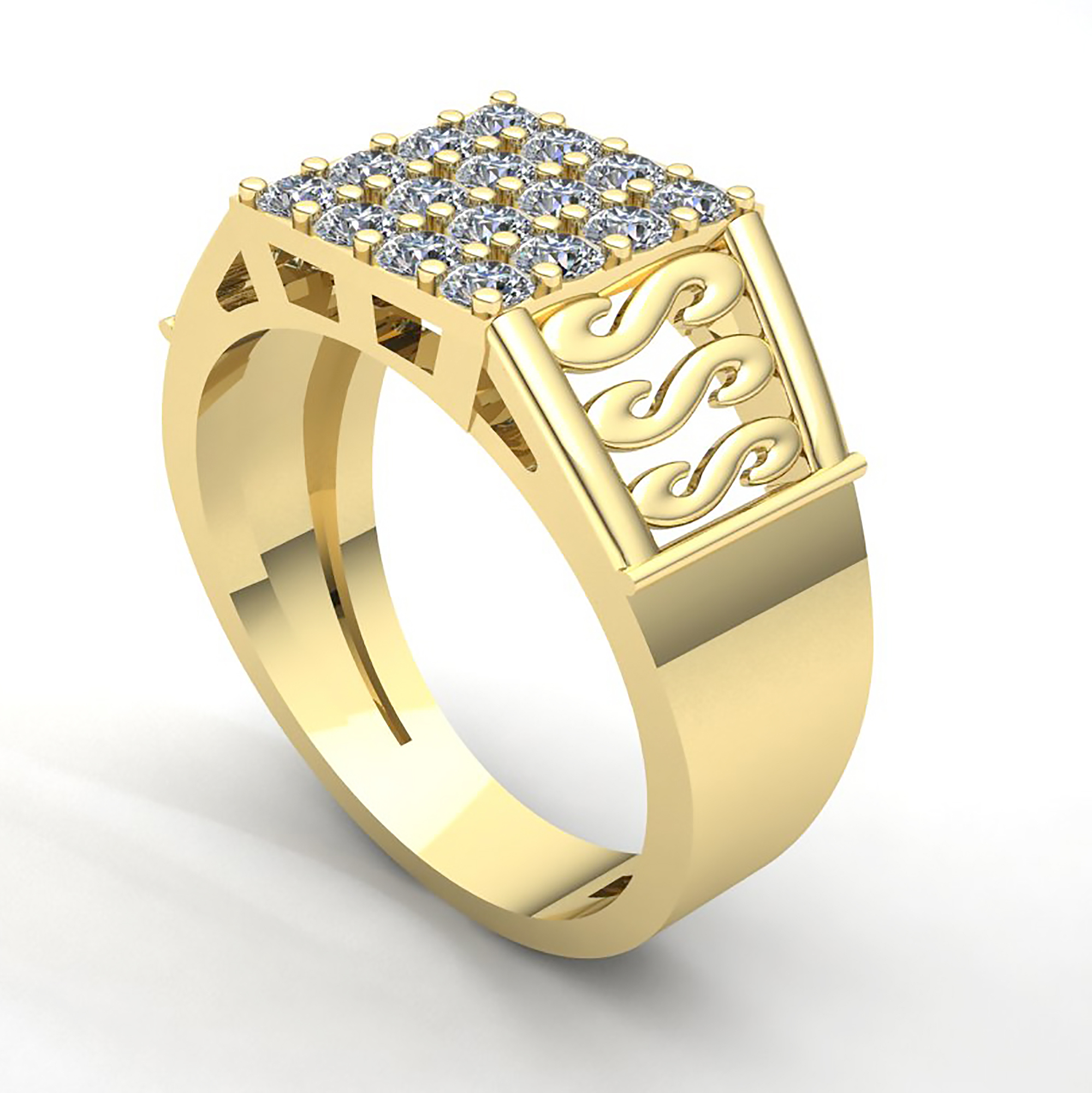 Genuine 0.5ctw Round Diamond Cluster Classic Mens Wedding Band Ring 14K GH I1 - Picture 13 of 14