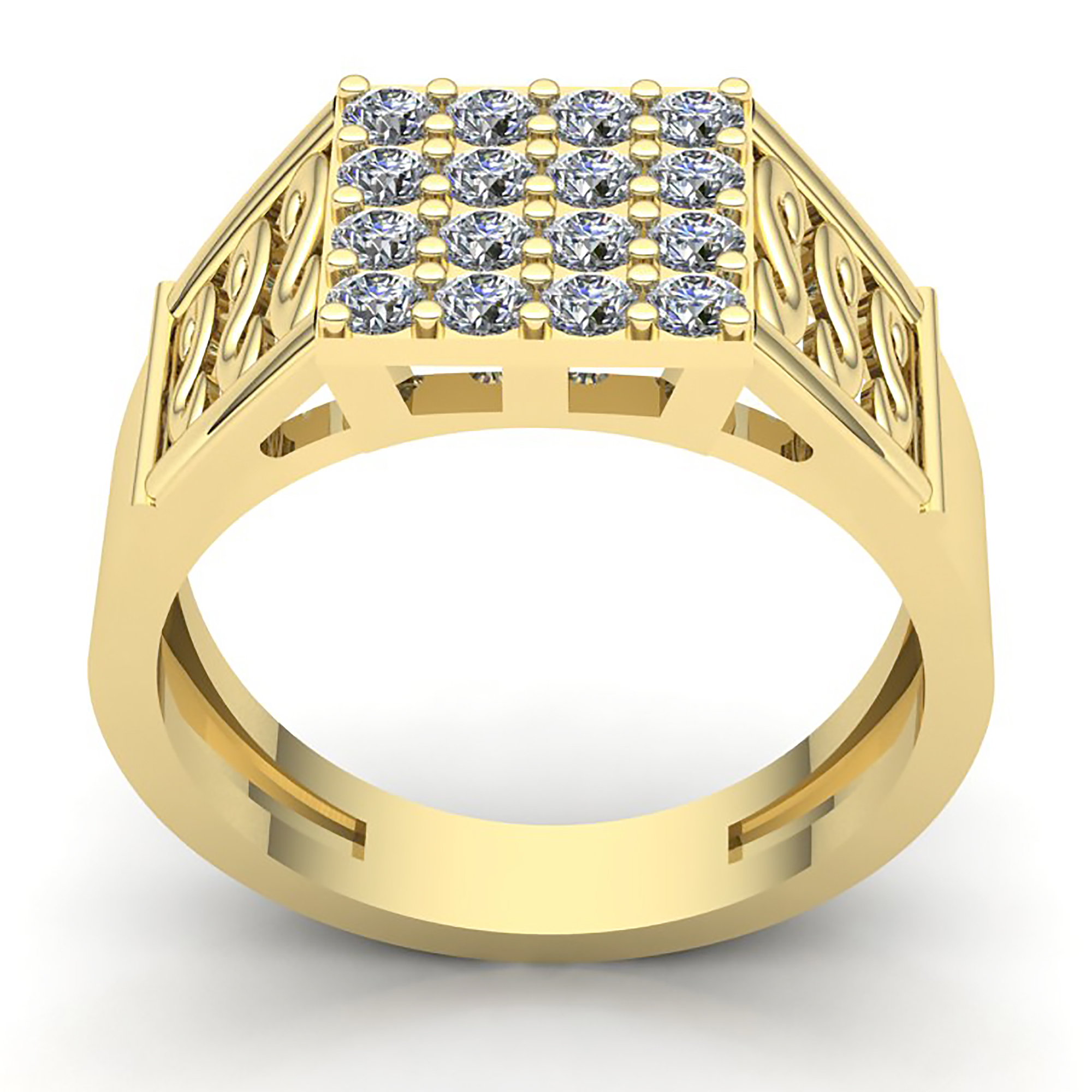 Genuine 0.5ctw Round Diamond Cluster Classic Mens Wedding Band Ring 14K GH I1 - Picture 14 of 14