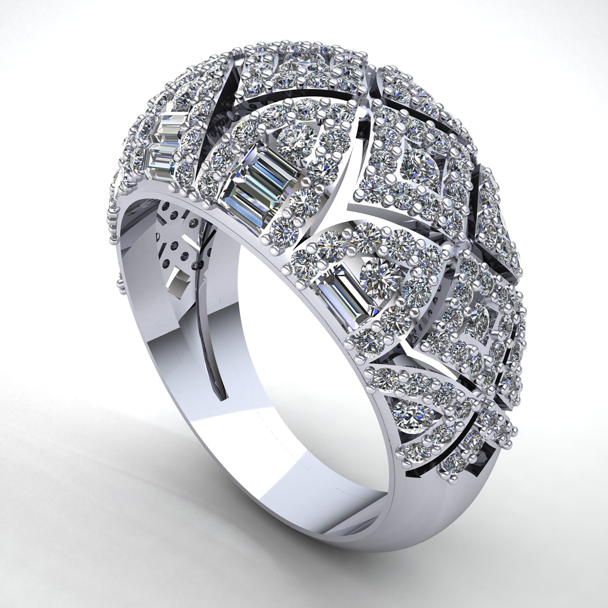 Natural 2ct Princess Cut Diamond Mens Bridal Fancy Wedding Band Ring