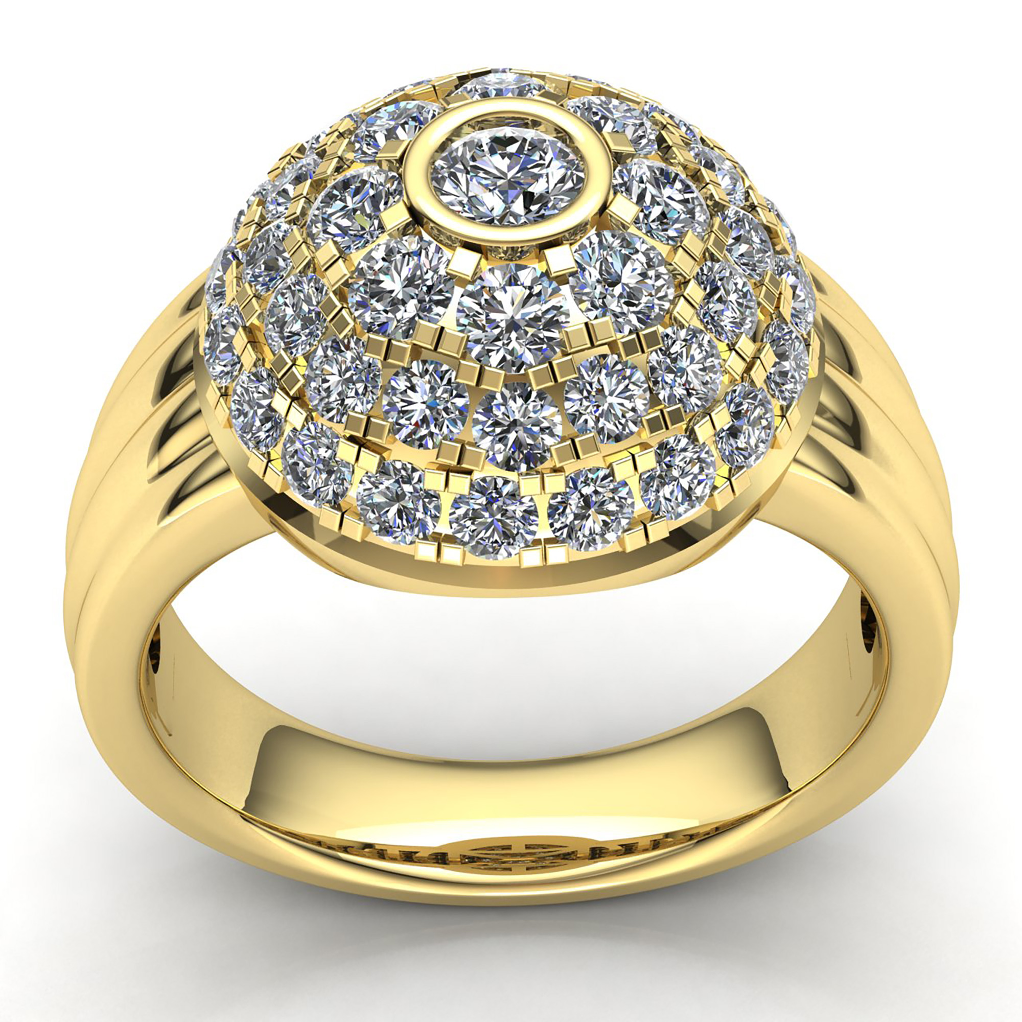 1ct diamond cluster ring